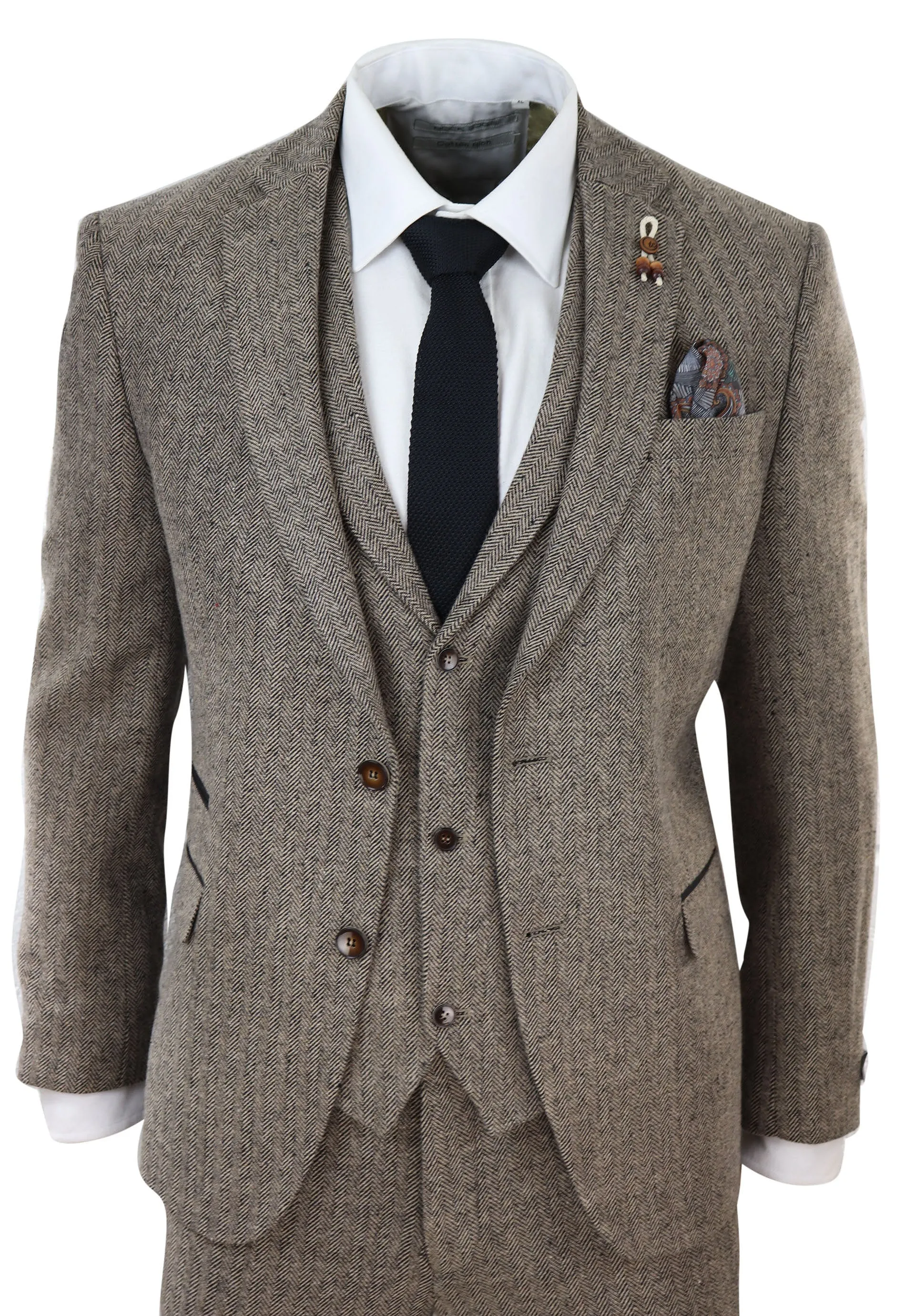 3 Piece Herringbone Suit 281