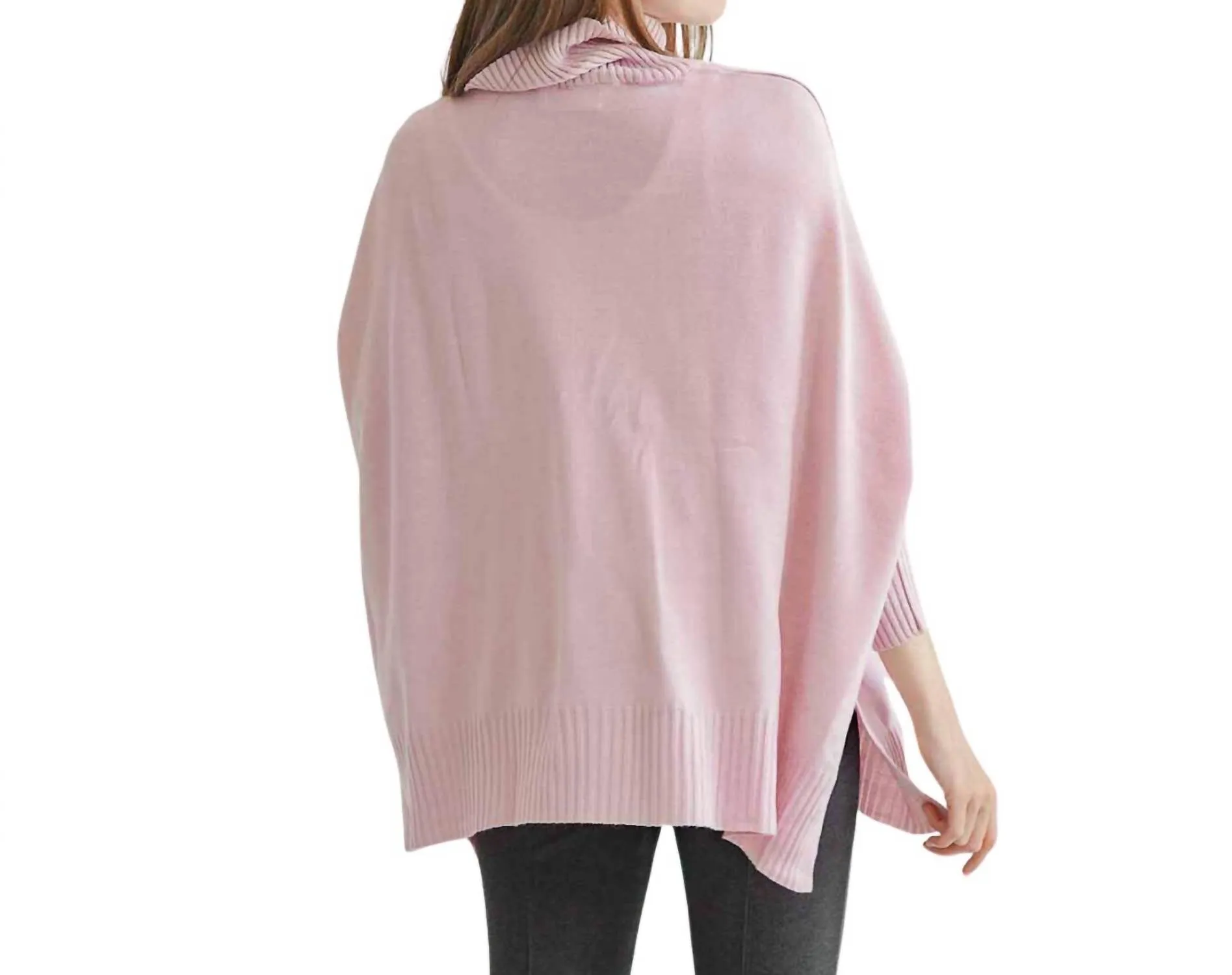 Aberdeen Traveler Cable Front Sweater In Rose