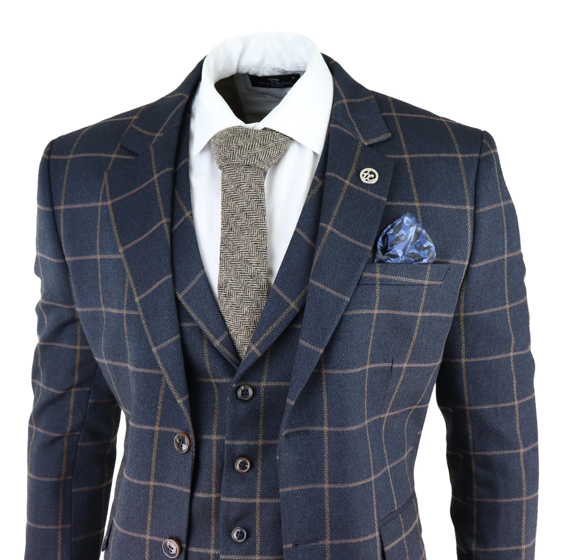 AK-15 Herringbone Tweed 3 Piece Suit