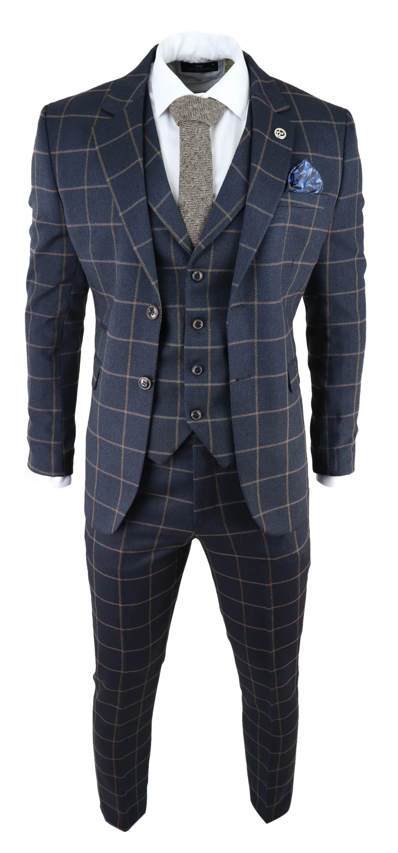 AK-15 Herringbone Tweed 3 Piece Suit