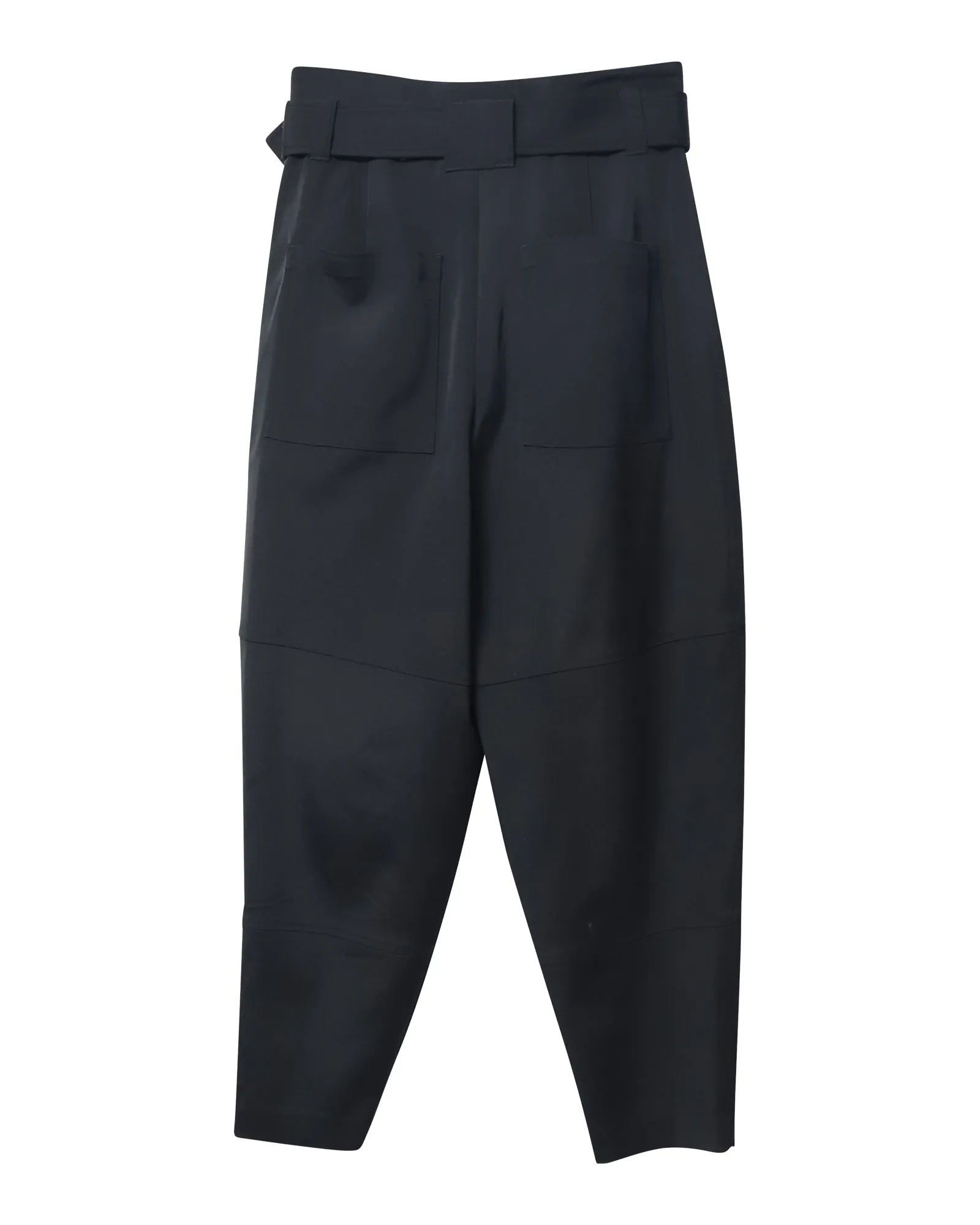 ALC Belted Trousers in Black Acetate