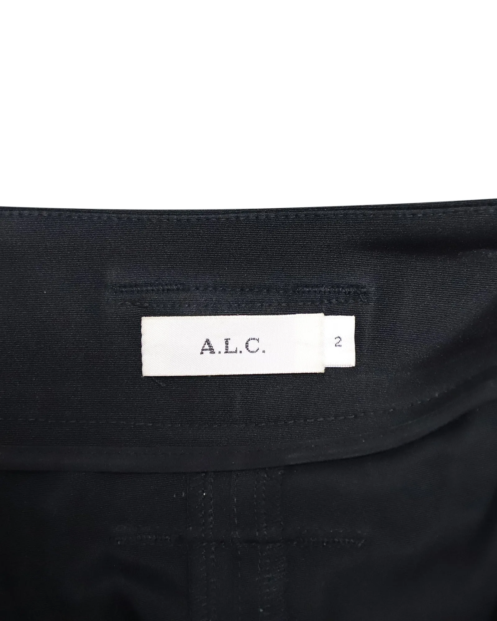ALC Belted Trousers in Black Acetate