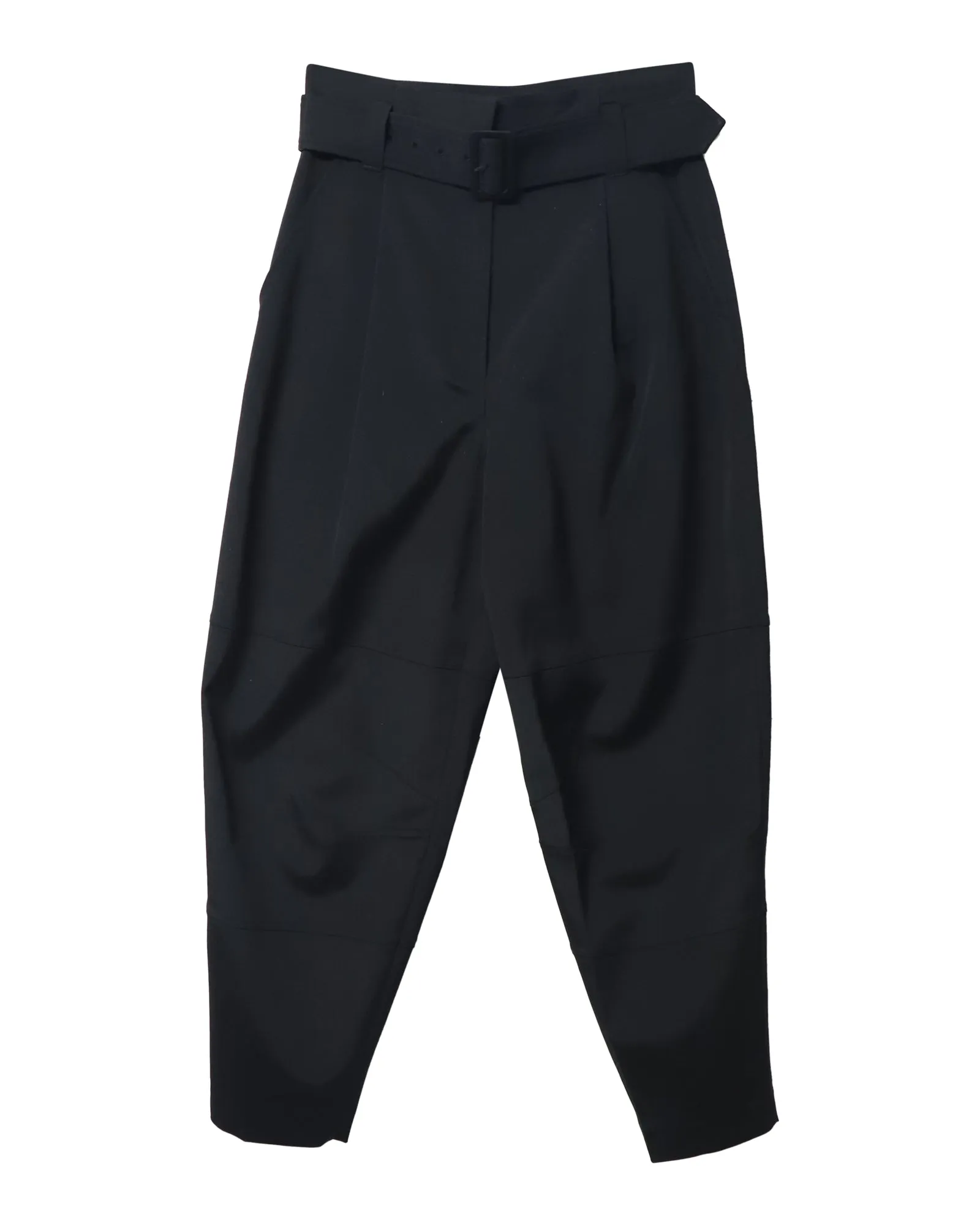 ALC Belted Trousers in Black Acetate