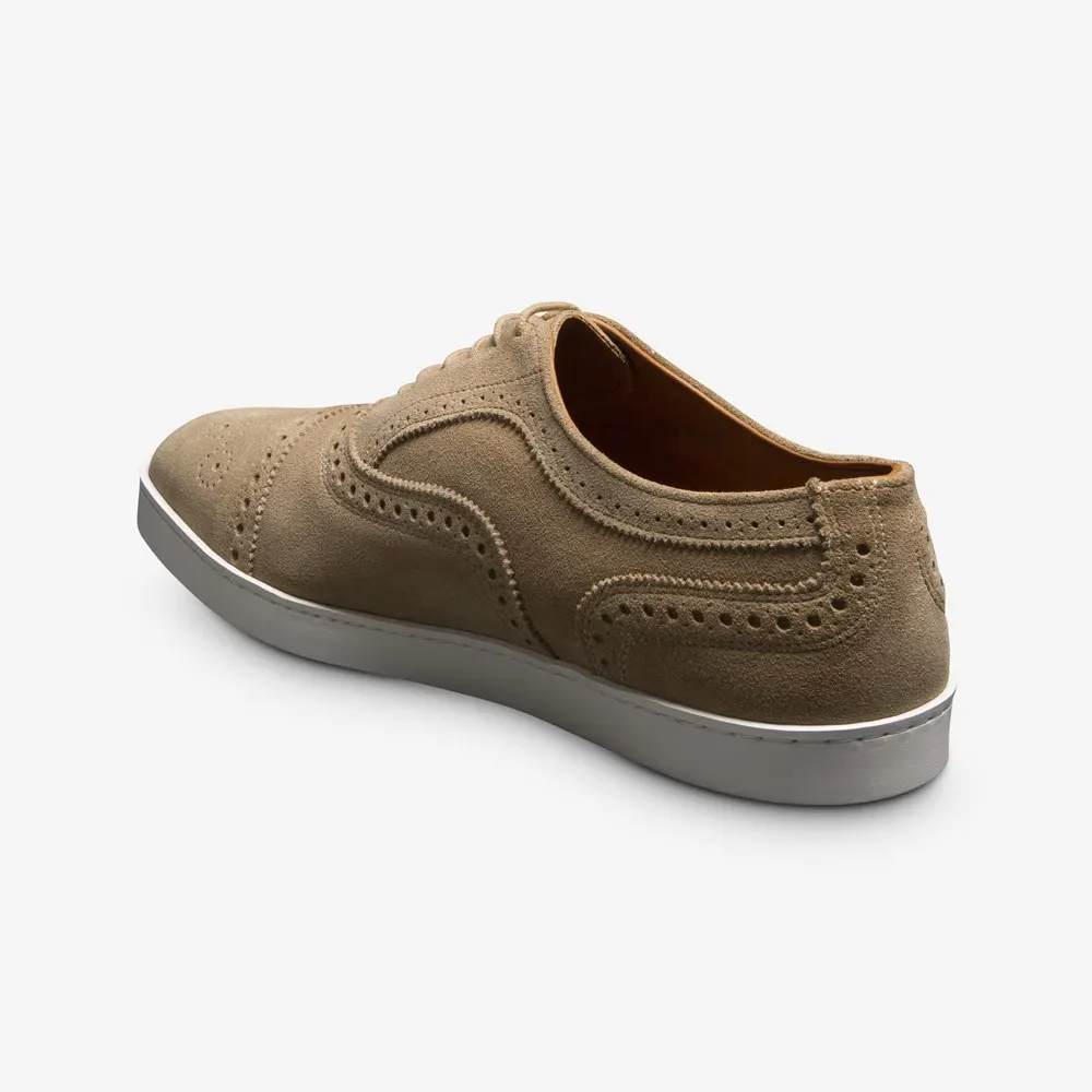 Allen Edmonds Strand 4323 Oxford Men's US 7.5 Beige Suede Dress Sneaker KHD907