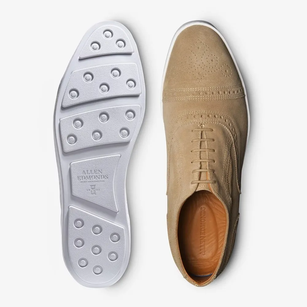 Allen Edmonds Strand 4323 Oxford Men's US 7.5 Beige Suede Dress Sneaker KHD907