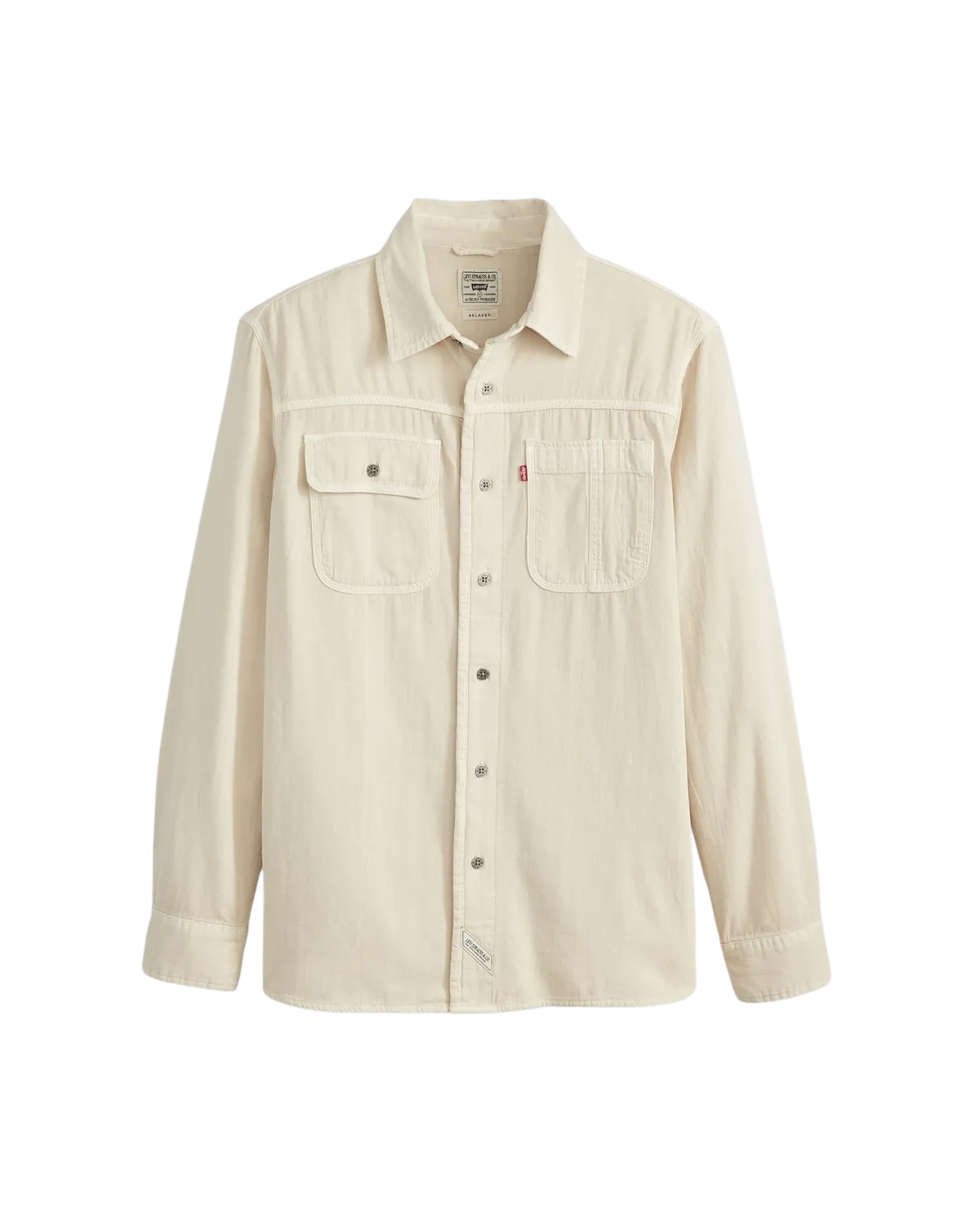 Auburn Worker Shirt in Harp Silver Birch Garment Dye