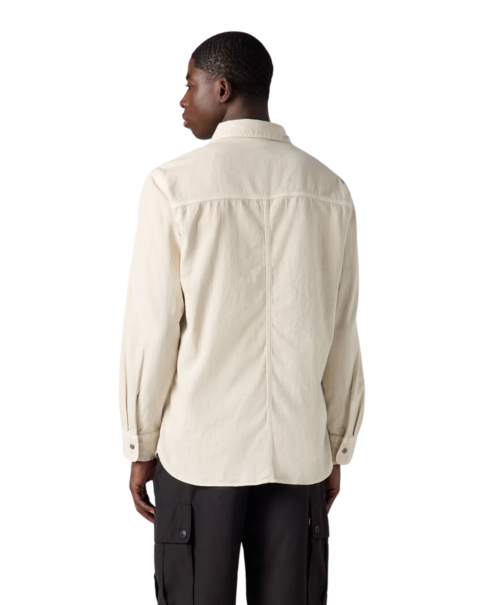 Auburn Worker Shirt in Harp Silver Birch Garment Dye