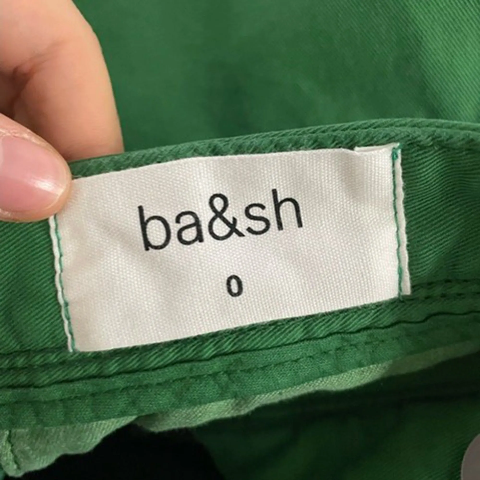 Ba&sh Moni Trousers in Green Cotton
