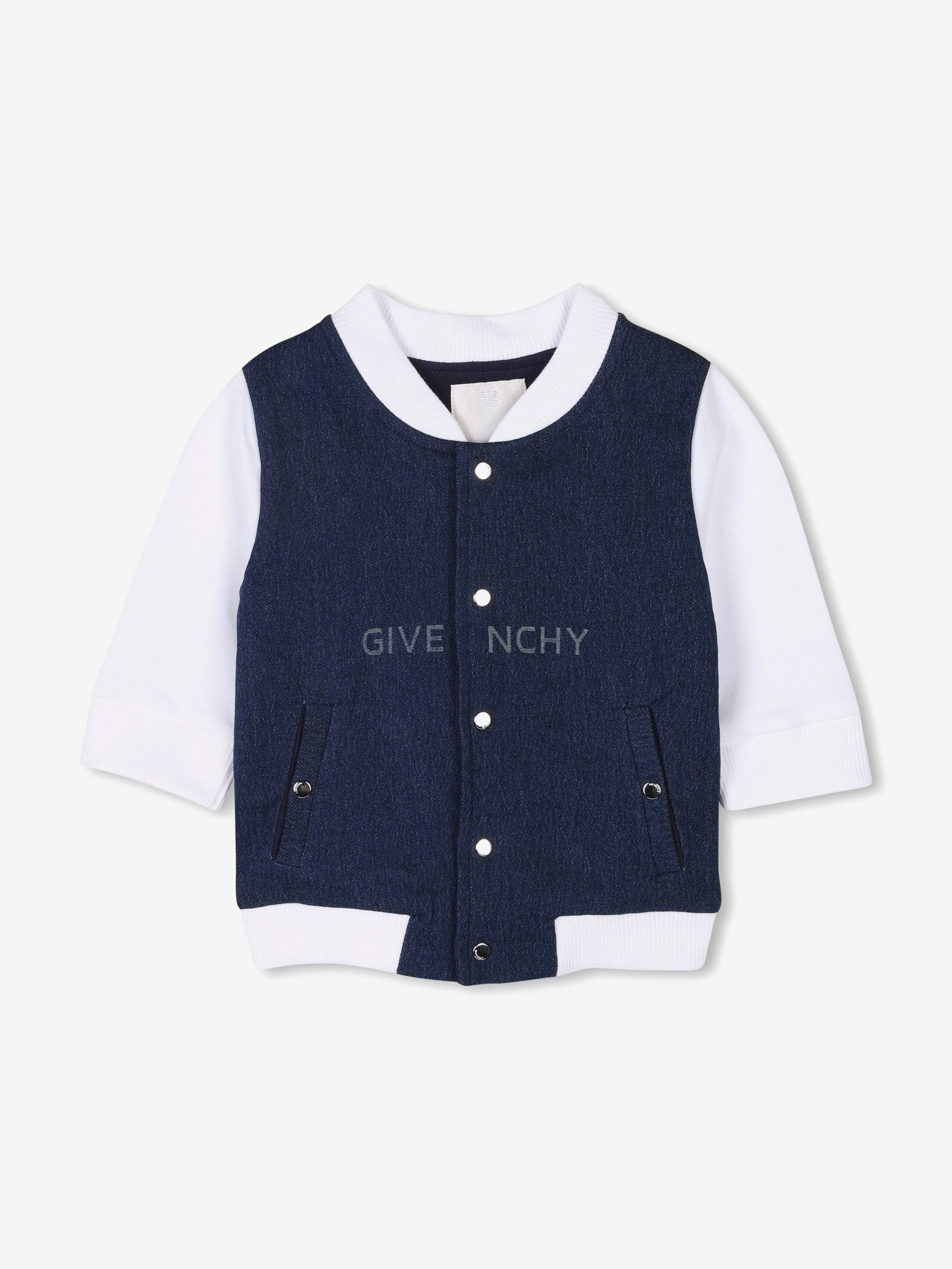 Baby Fleece Denim Tracksuit Set in Blue