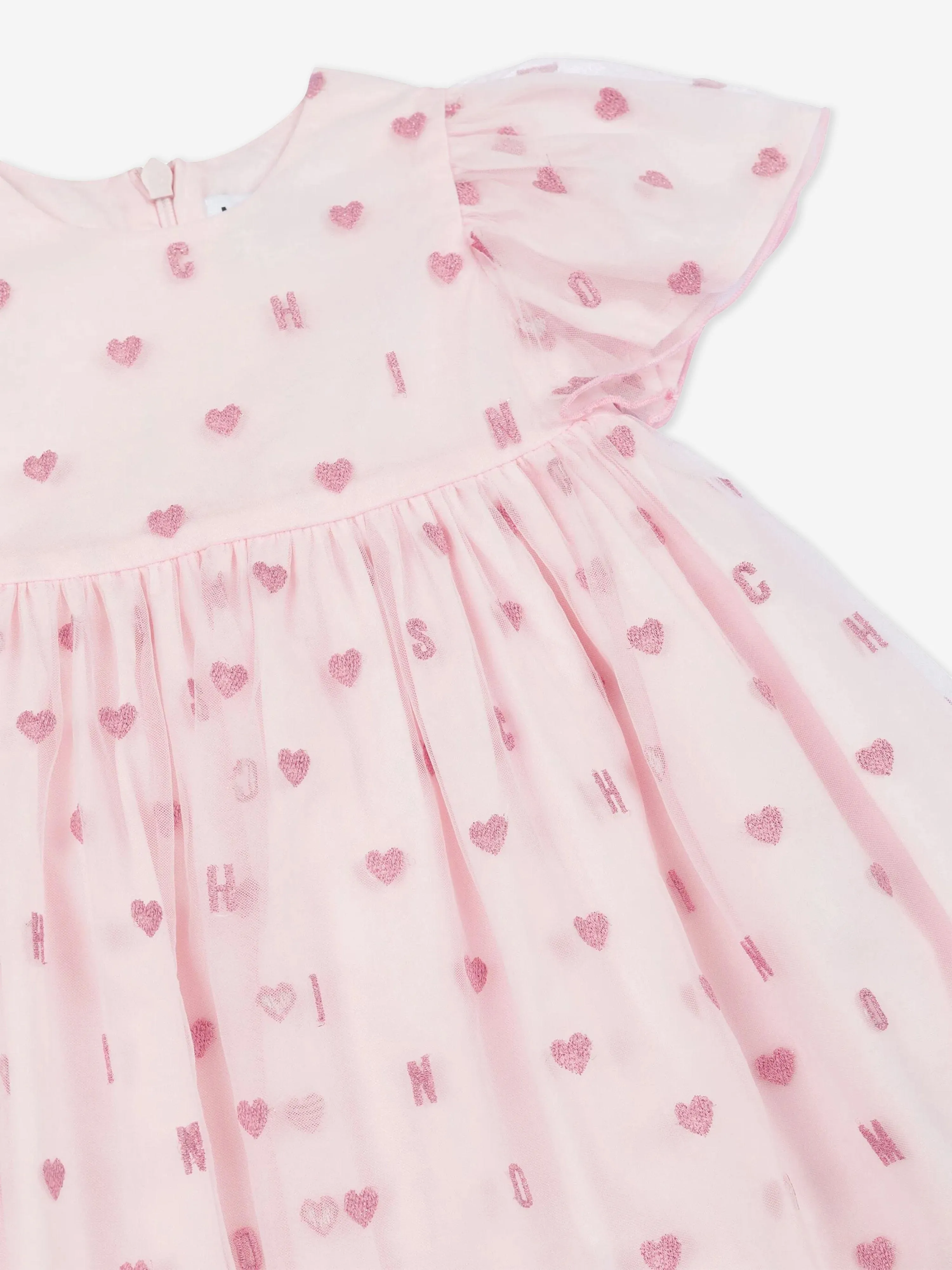 Baby Girls Hearts Dress in Pink