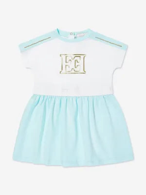 Baby Girls Logo Dress in White