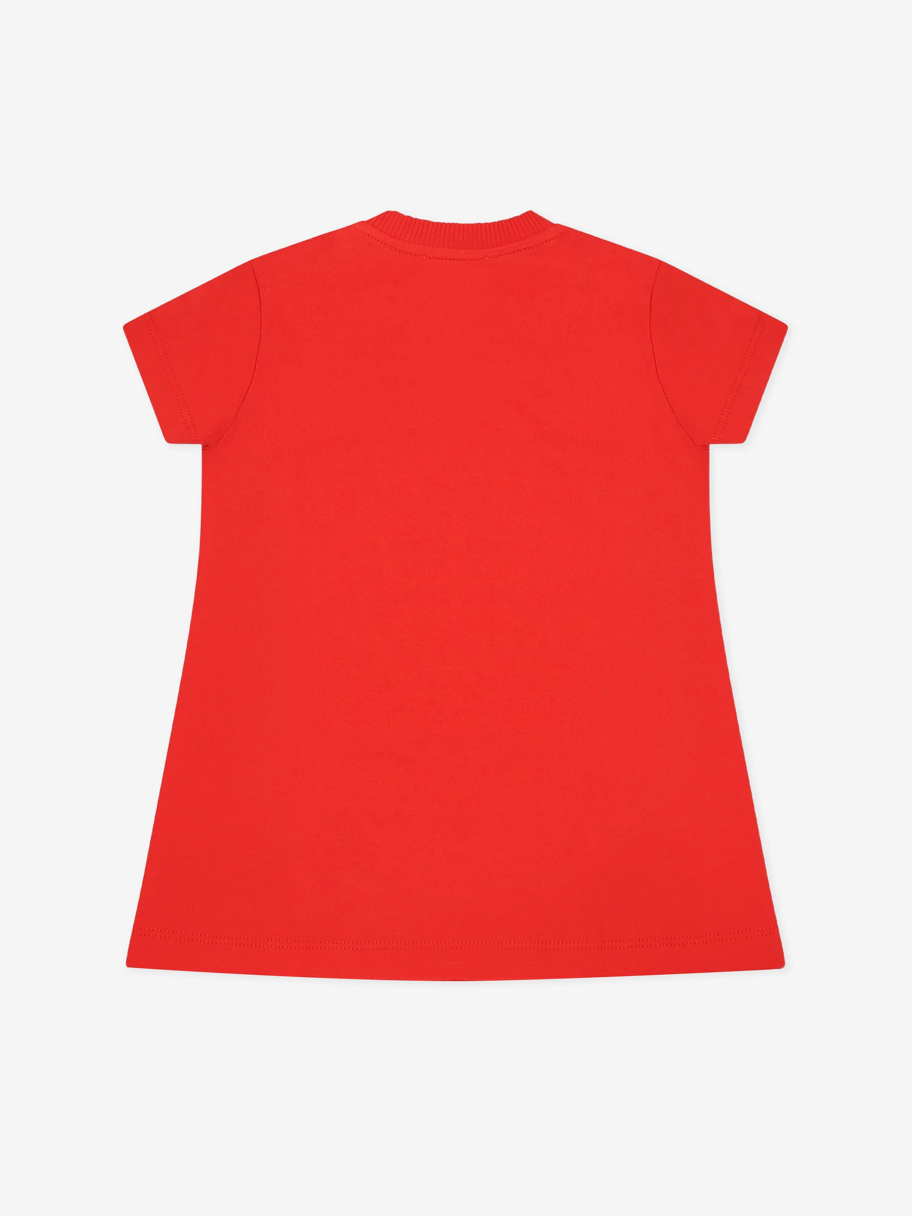 Baby Girls Teddy Bear Jersey Dress in Red