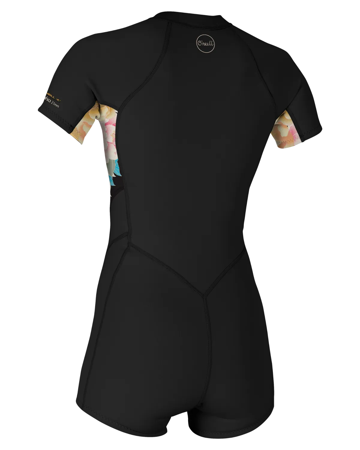 Bahia 2/1mm Front Zip Shorty Wetsuit in Black, Mikah Floral & Black
