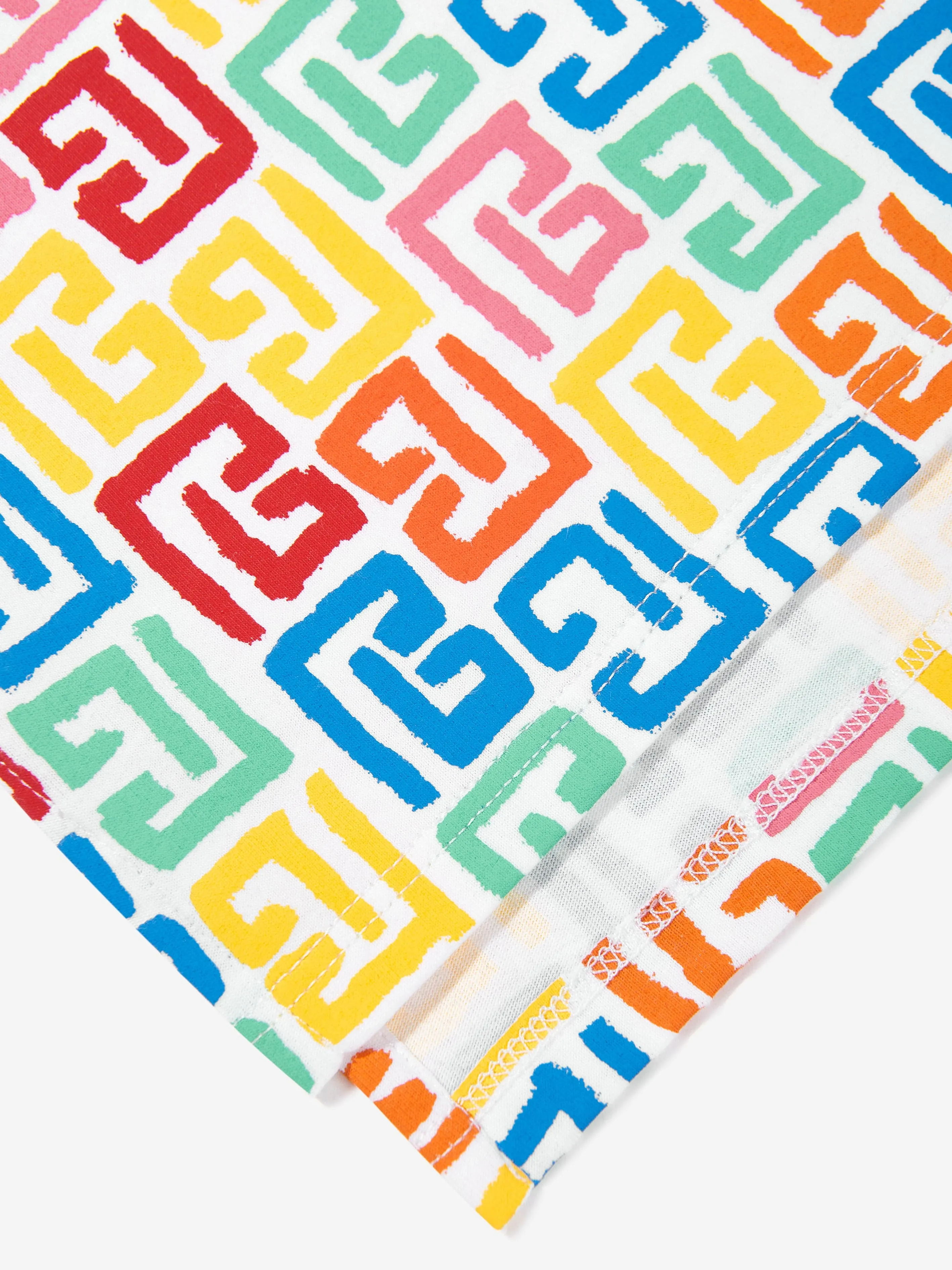 Balmain Girls Monogram Jersey Dress in Multicolour