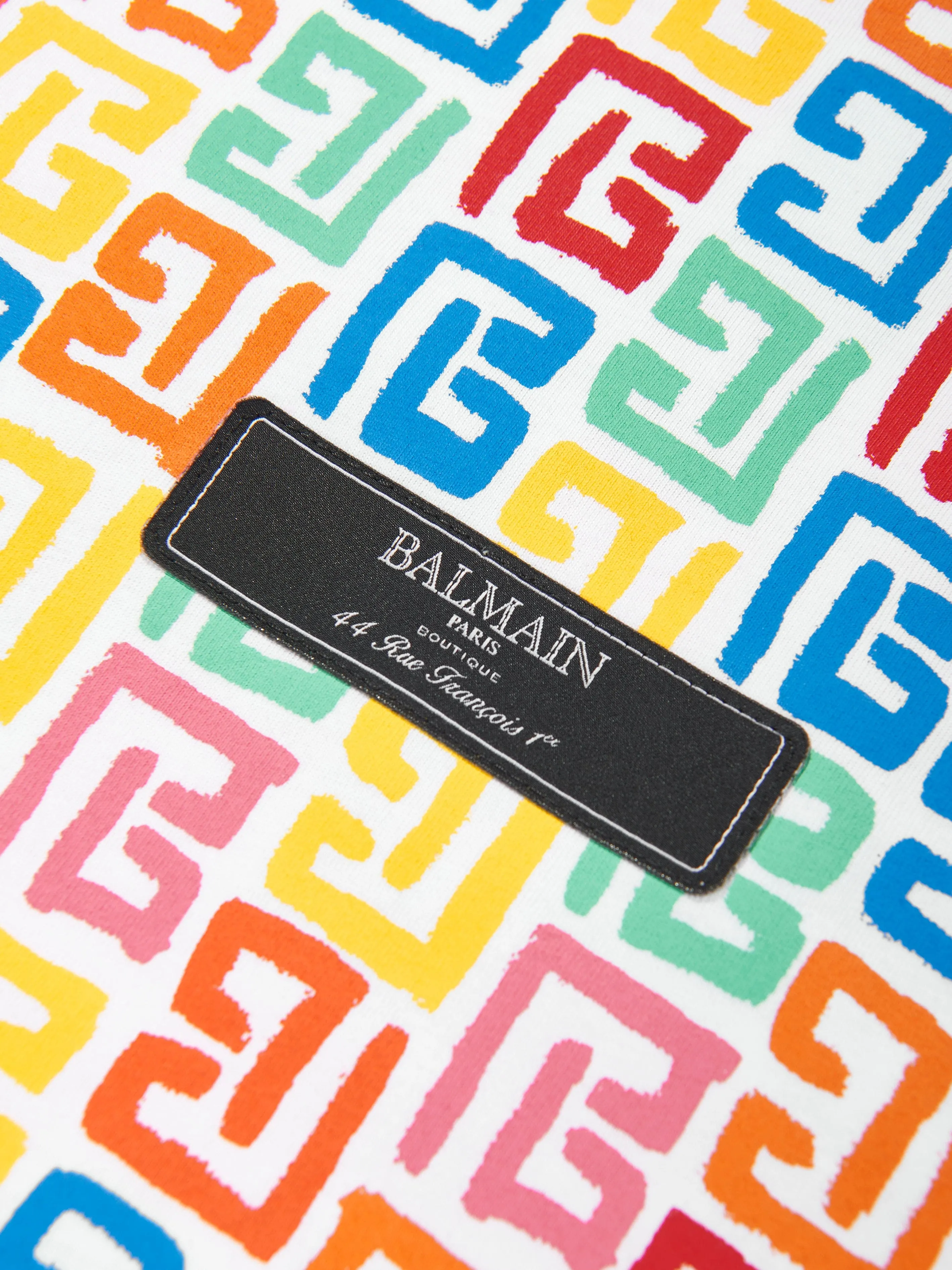 Balmain Girls Monogram Jersey Dress in Multicolour