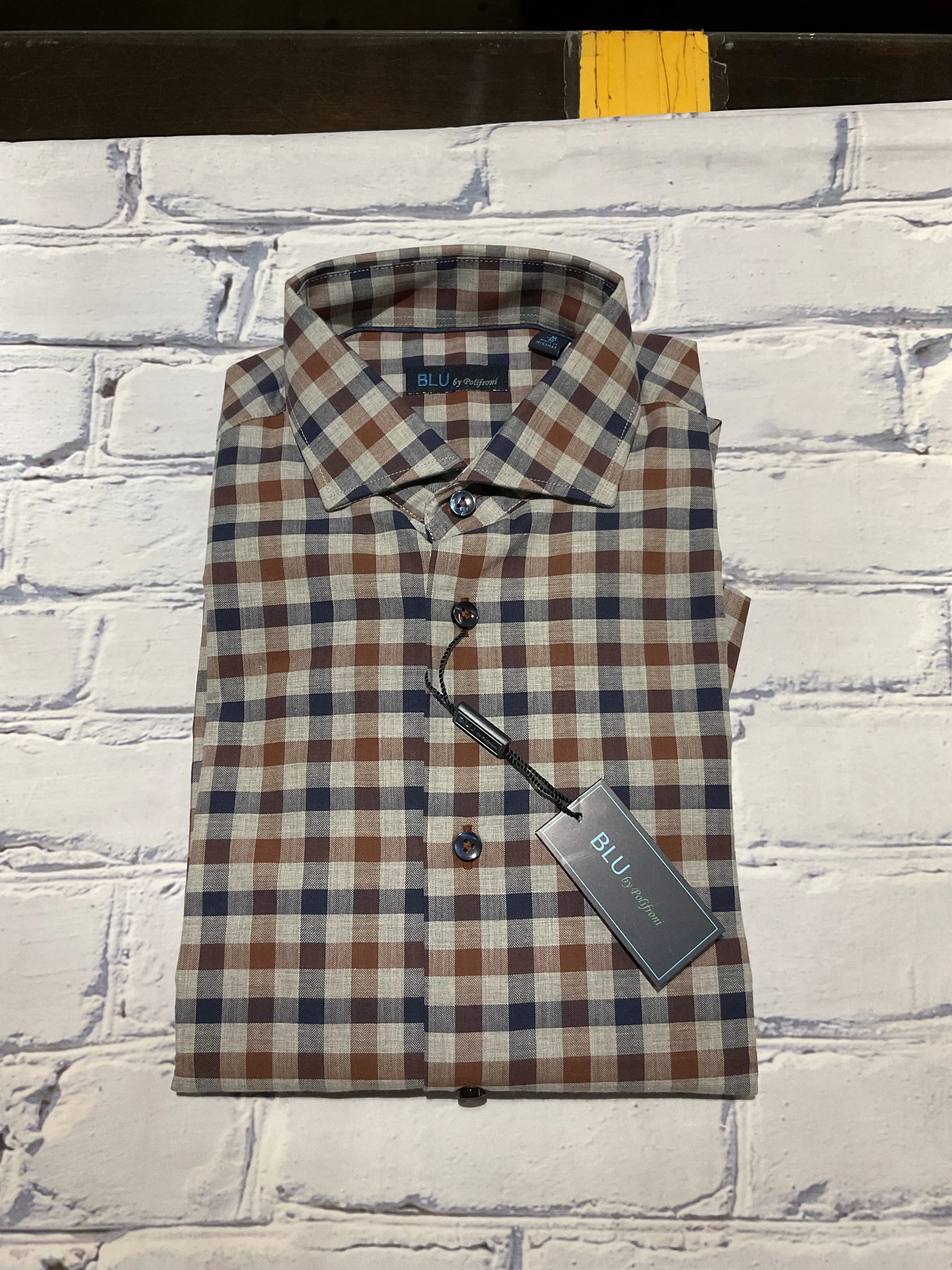 Blu LS Cotton Sportshirt