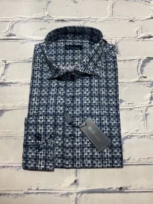 Blu LS Cotton Stretch