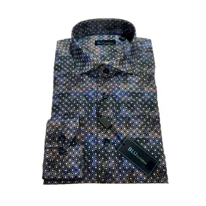 Blu LS Sportshirt Cotton Stretch