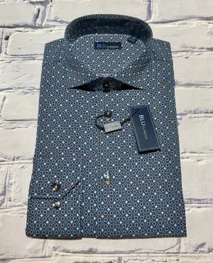 Blu LS Stretch Cotton