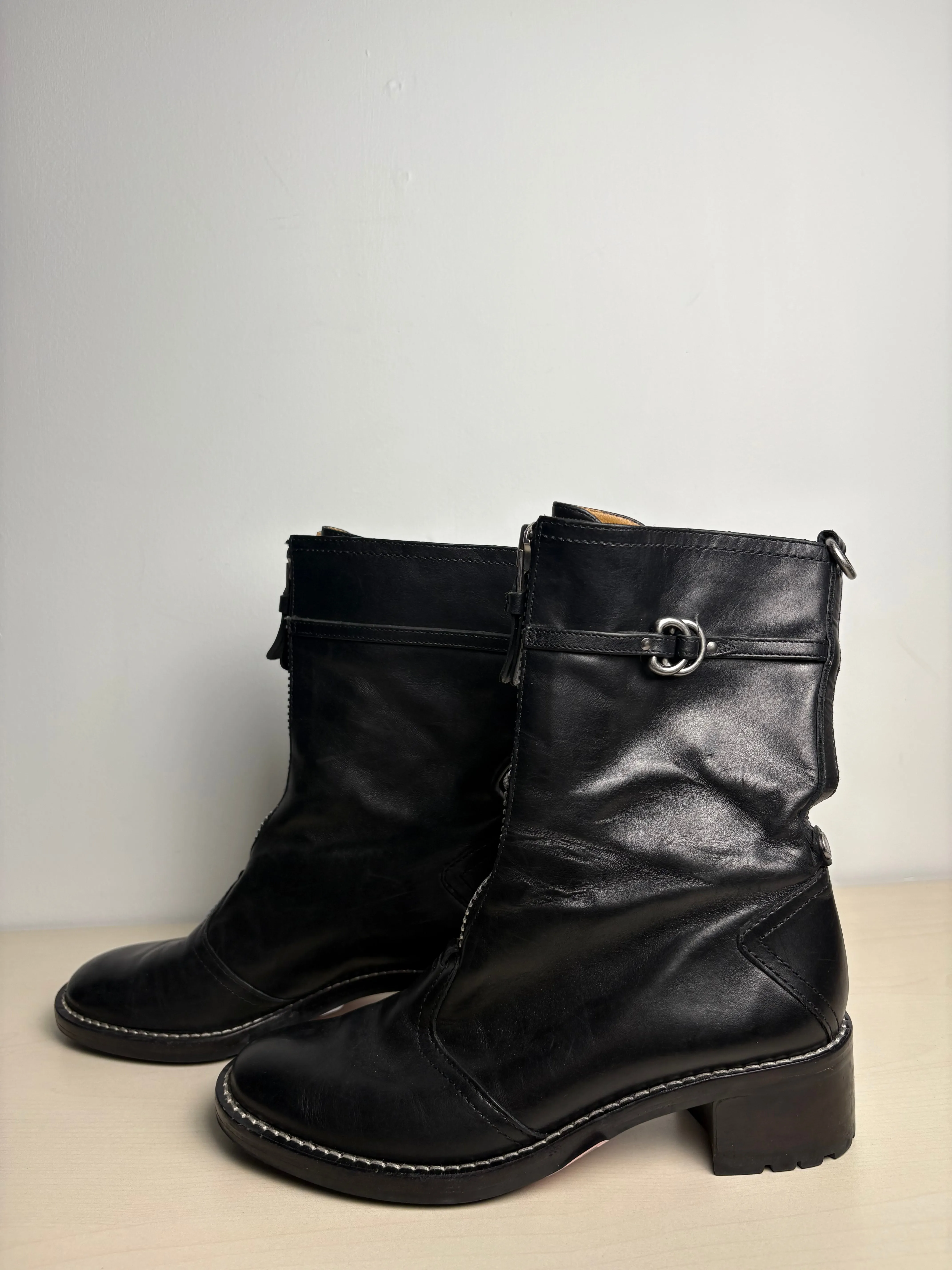 Boots Ankle Flats By Cole-haan In Black, Size: 6.5 cole haan
