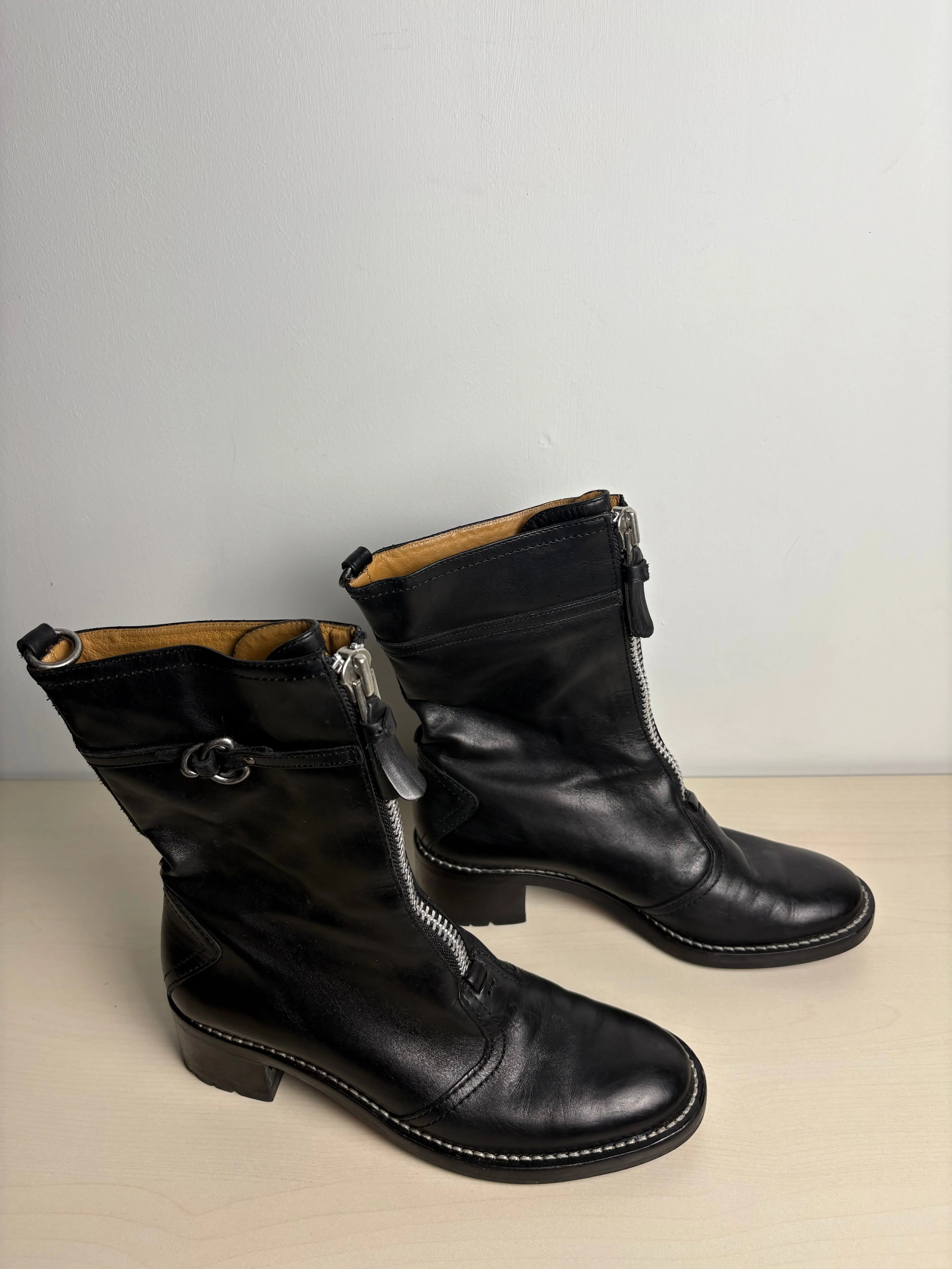 Boots Ankle Flats By Cole-haan In Black, Size: 6.5 cole haan
