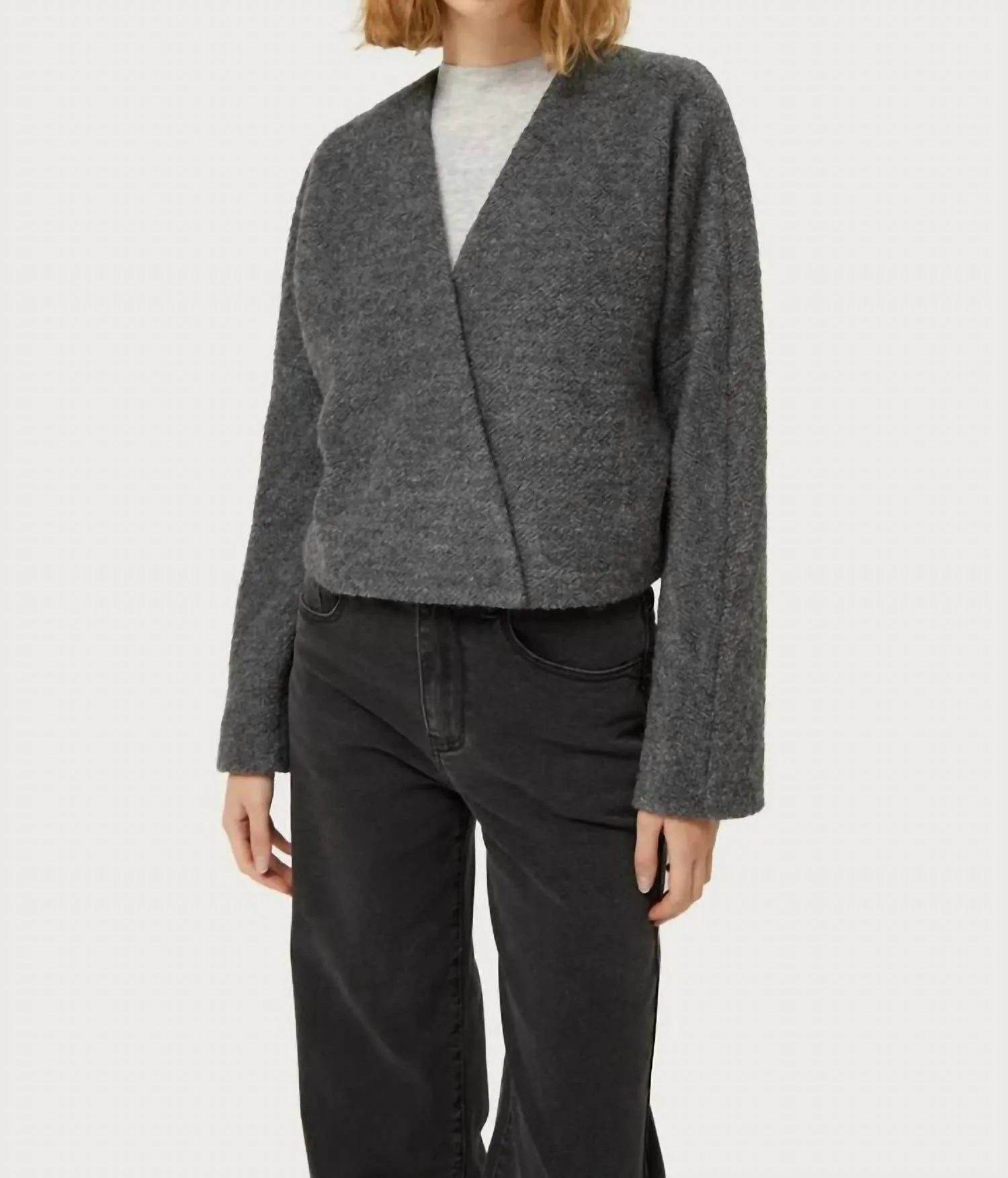 Boucle Jacket In Gray