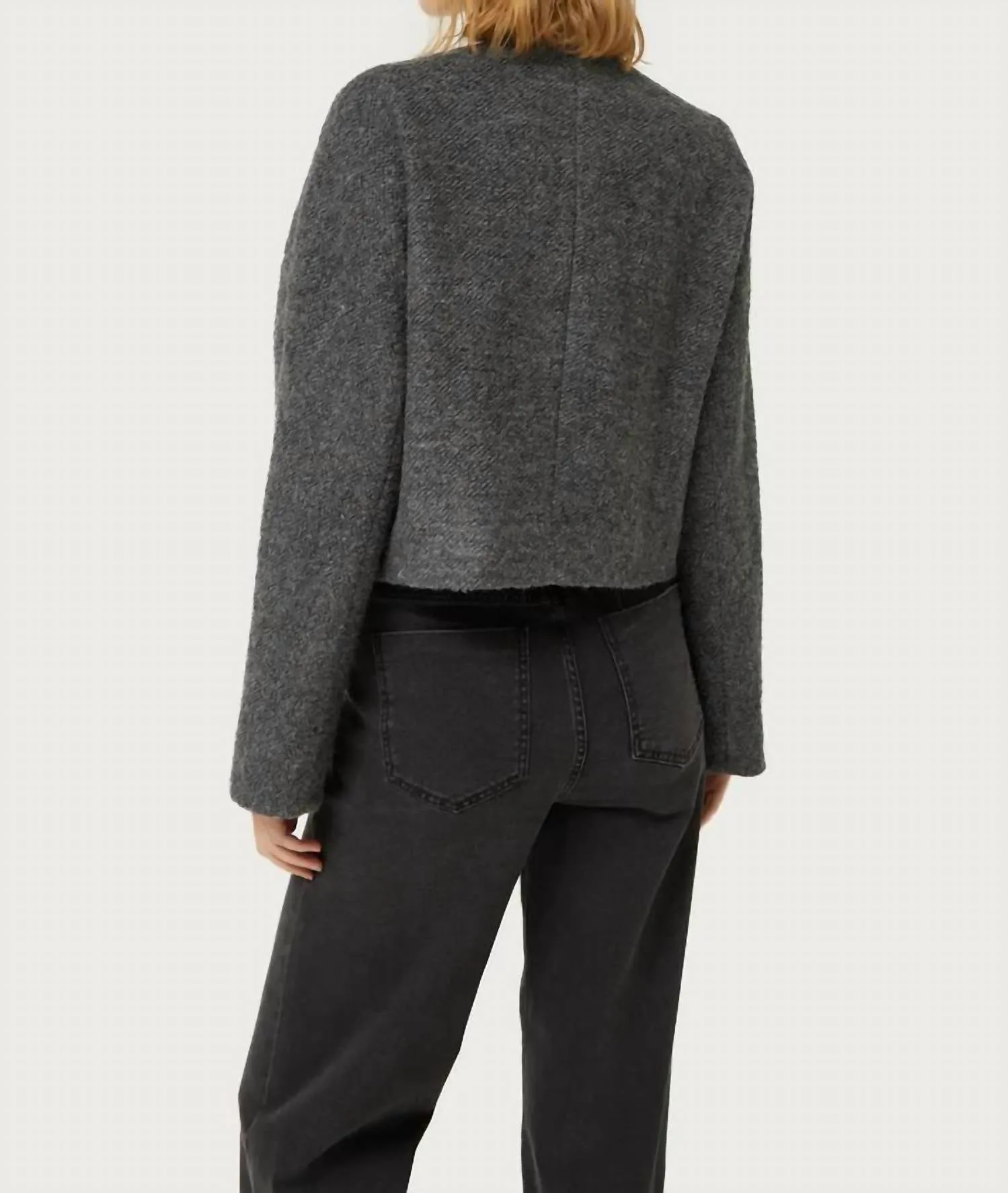 Boucle Jacket In Gray