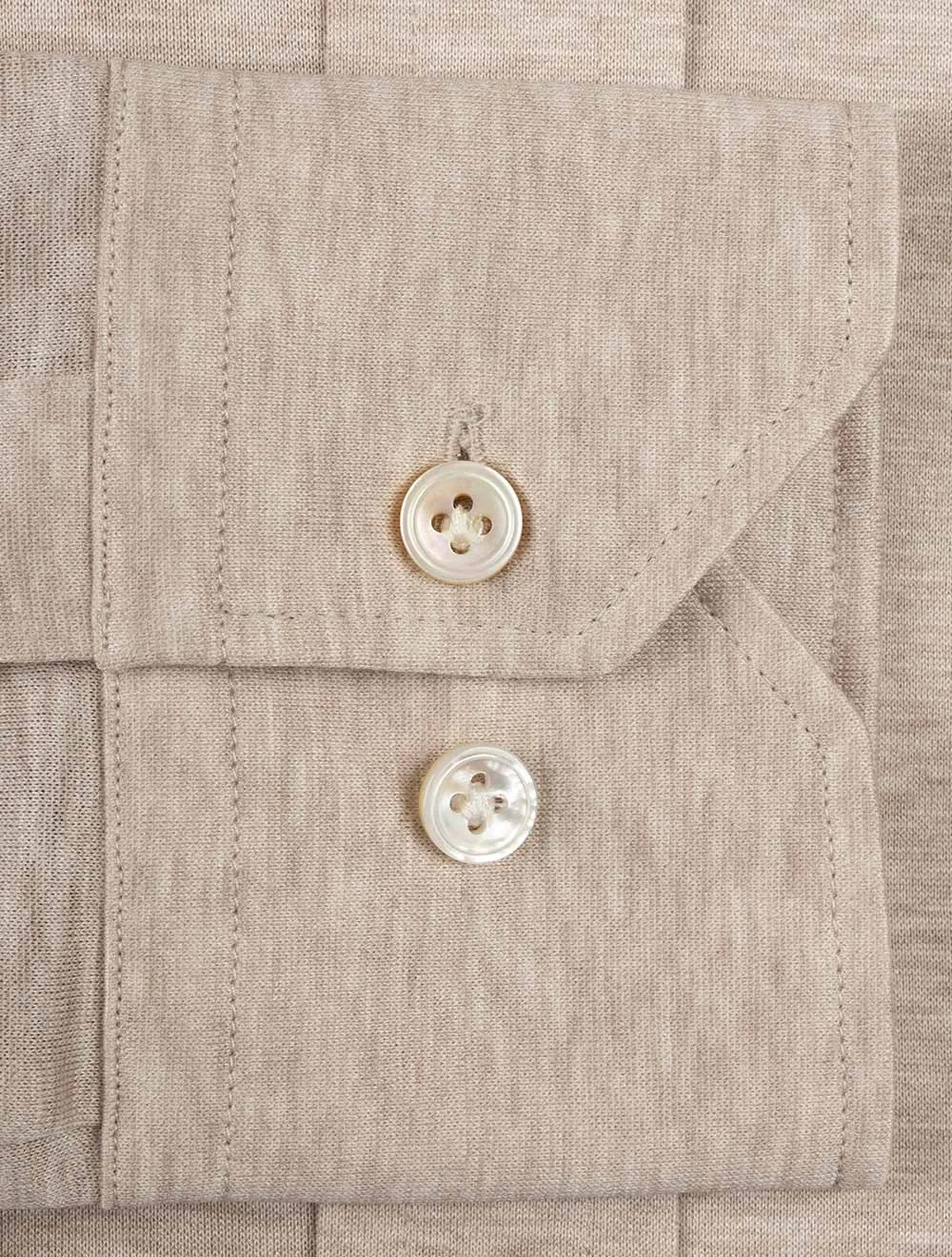 Buttondown Stretch Shirt Beige