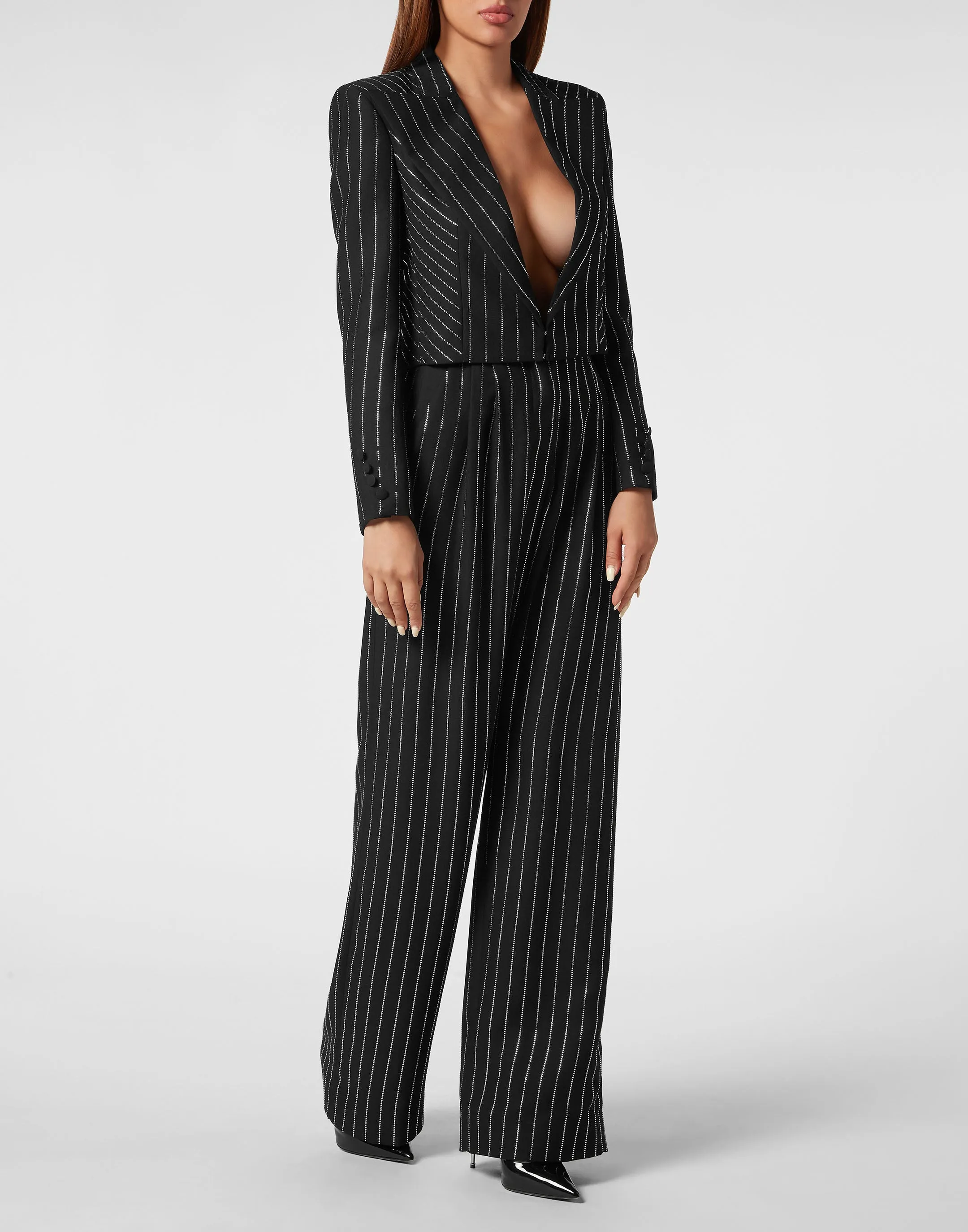 Cady Bolero Crystal Pinstripe