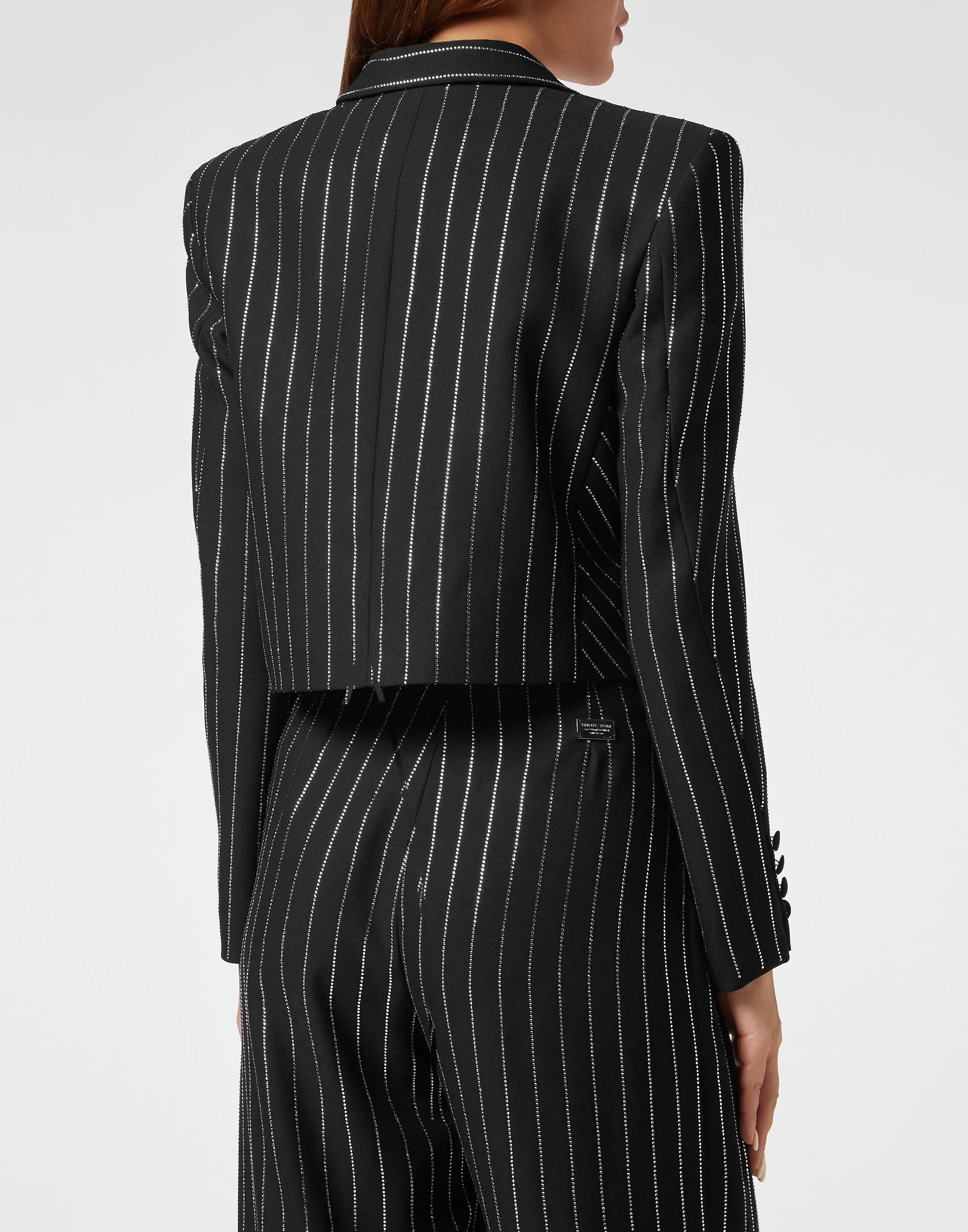 Cady Bolero Crystal Pinstripe