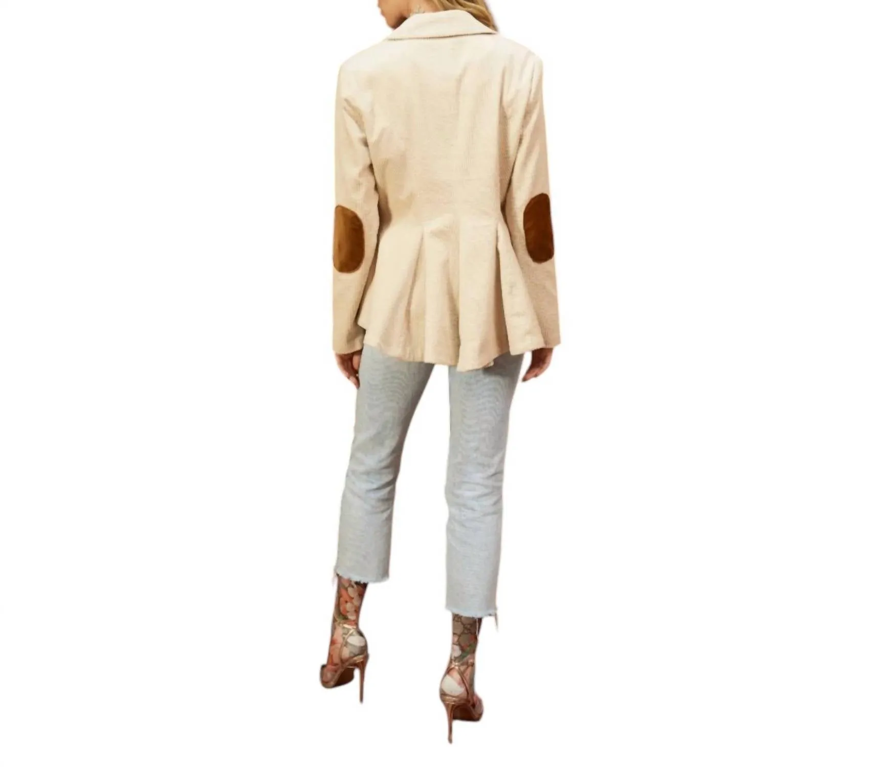 Carol Corduroy Blazer In Cream