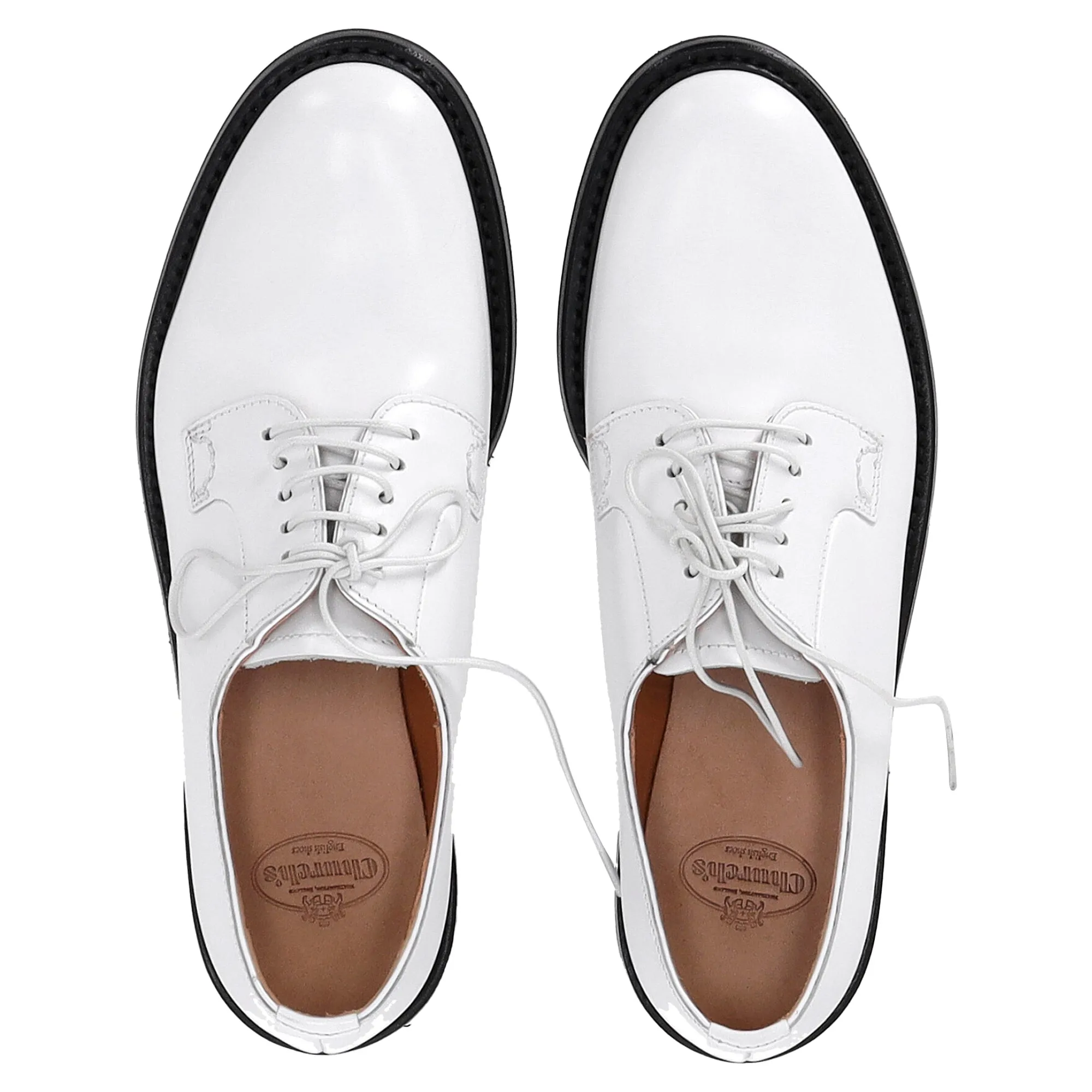 Church's Shannon Lace-Up Oxford Shoes in White Leather