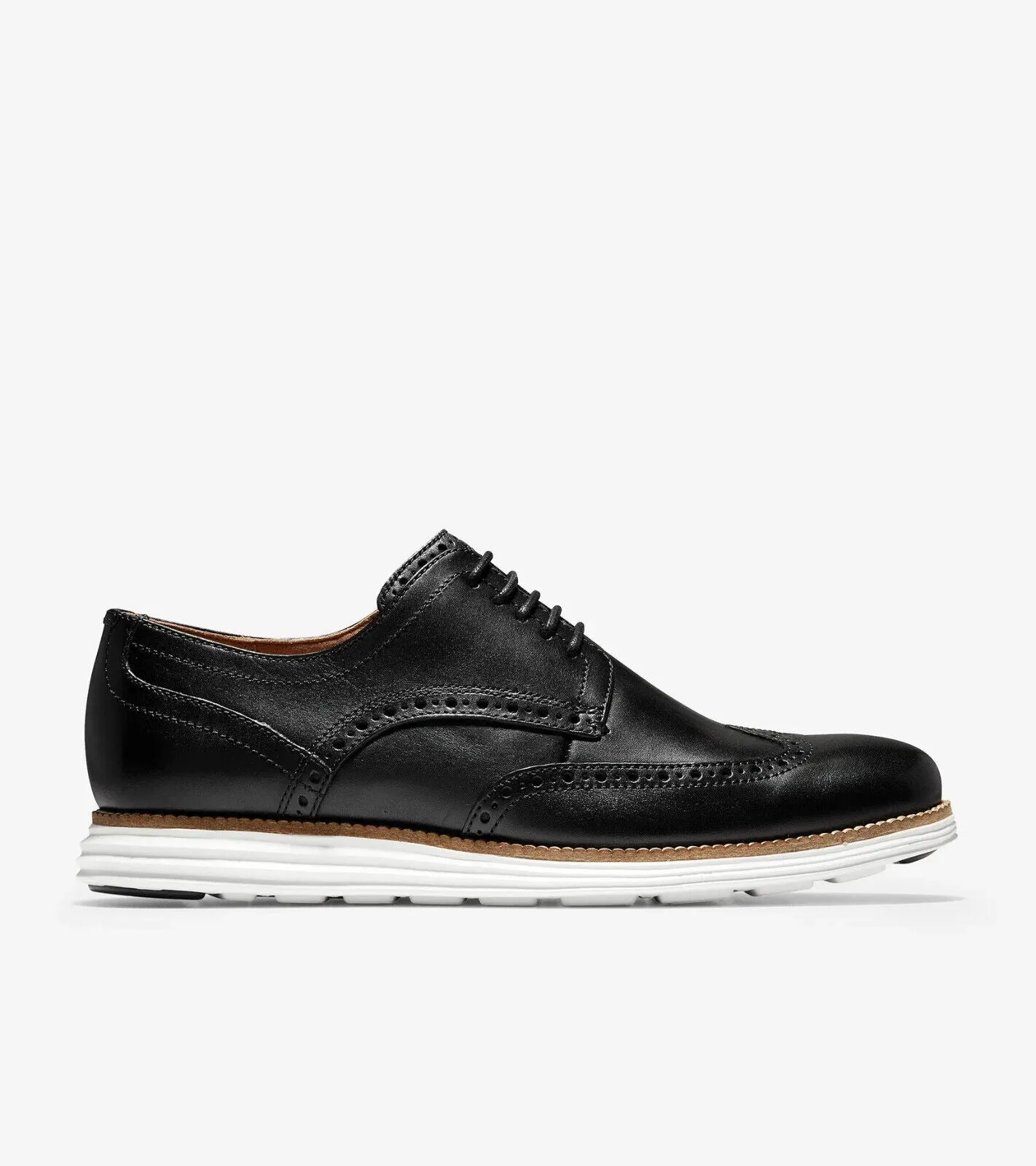 Cole Haan Originalgrand C26469 Men's Black Leather Wingtip Oxford Shoes ZPO597 (Black,7.5)