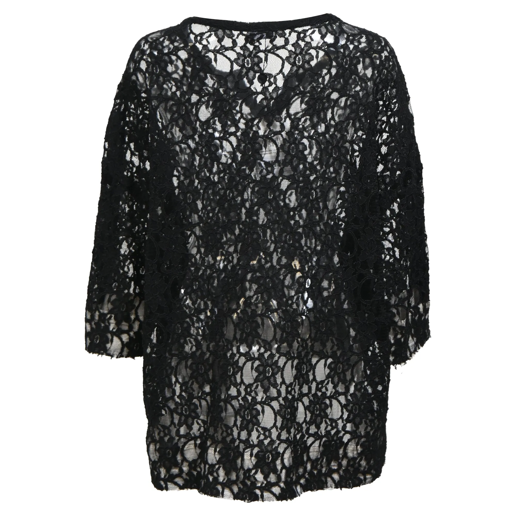 Comme Des Garçons Lace Blouse in Black Polyester