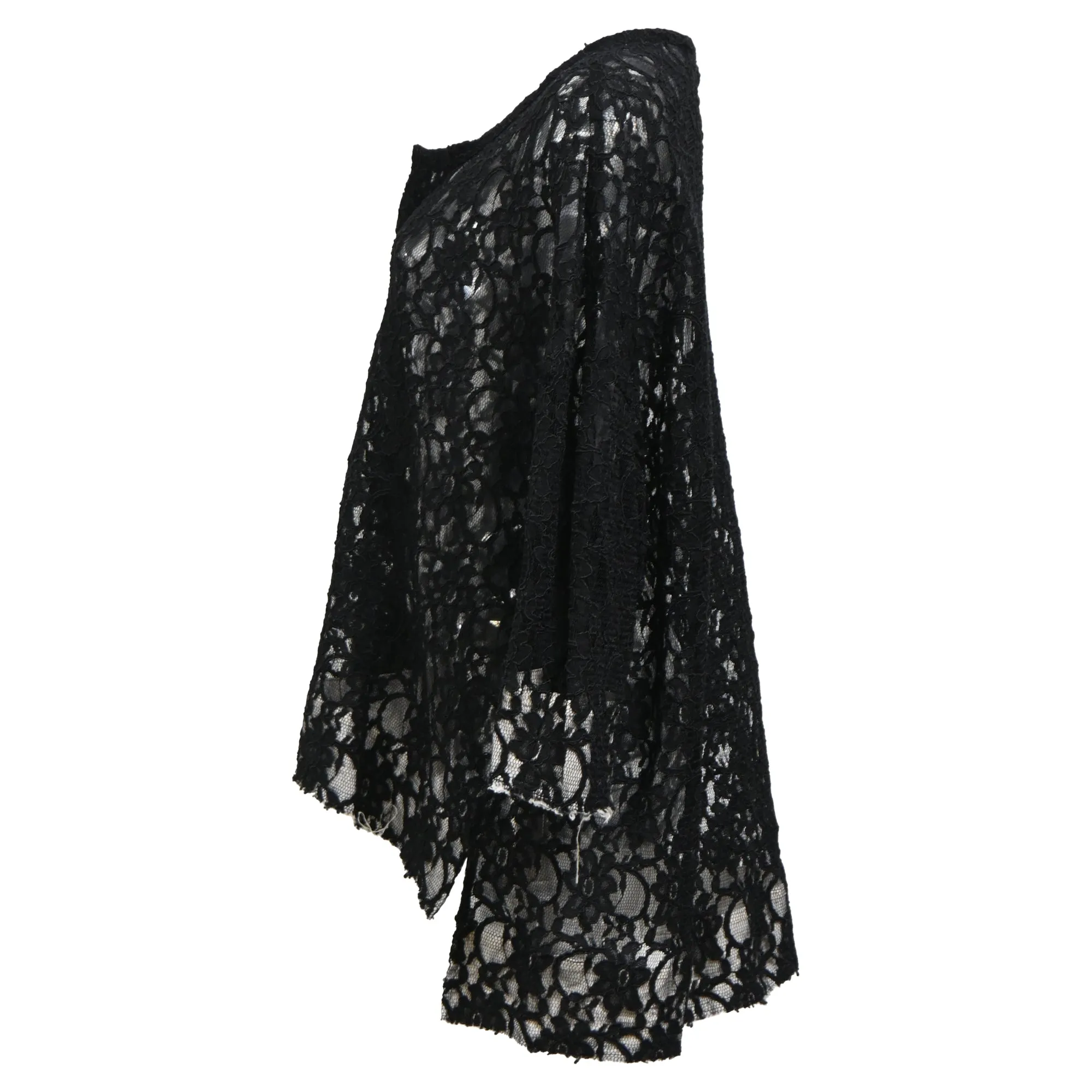 Comme Des Garçons Lace Blouse in Black Polyester