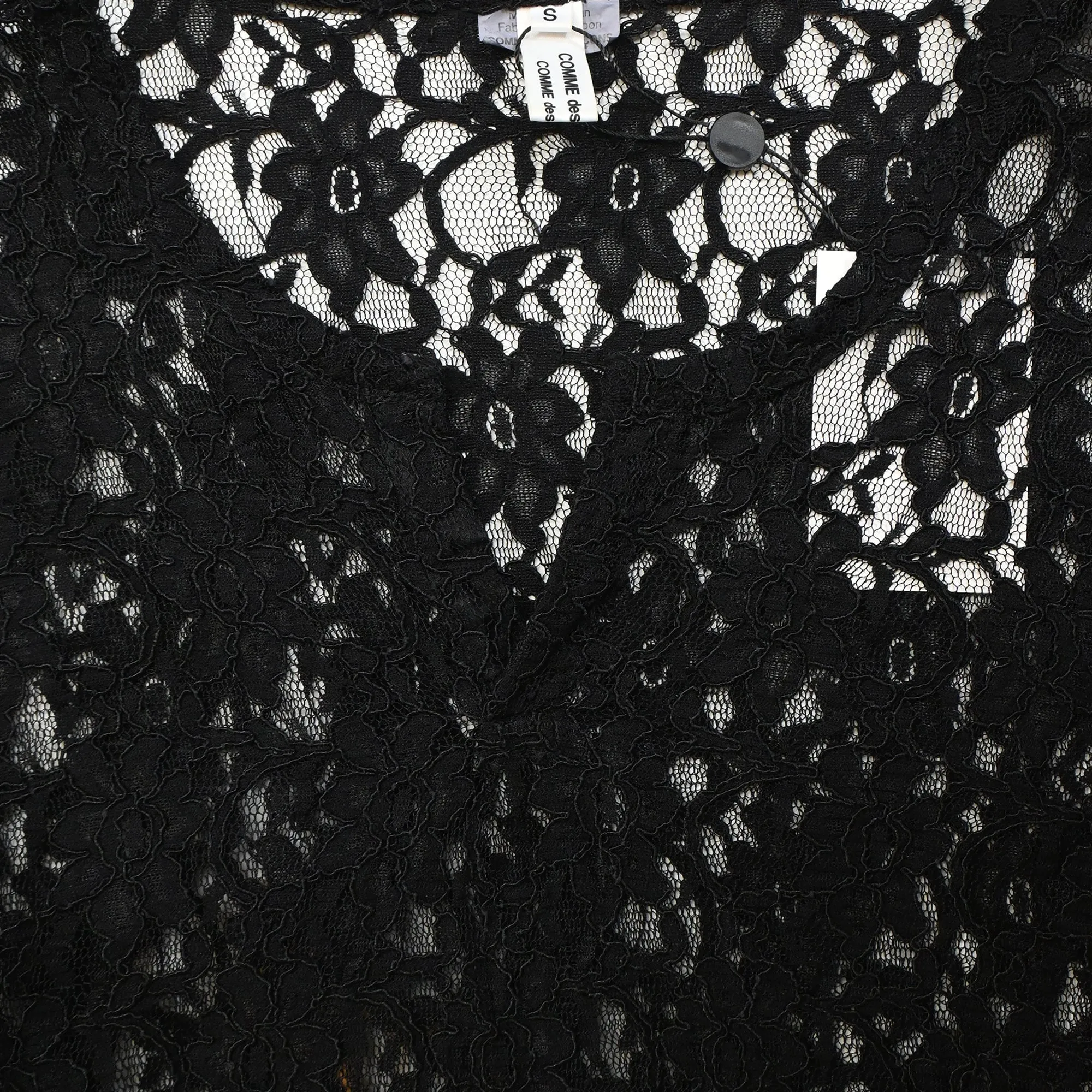 Comme Des Garçons Lace Blouse in Black Polyester
