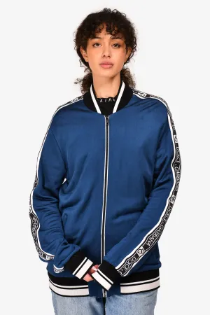 Dolce & Gabbana Blue Logo Stripe Track Jacket Size 52 Mens