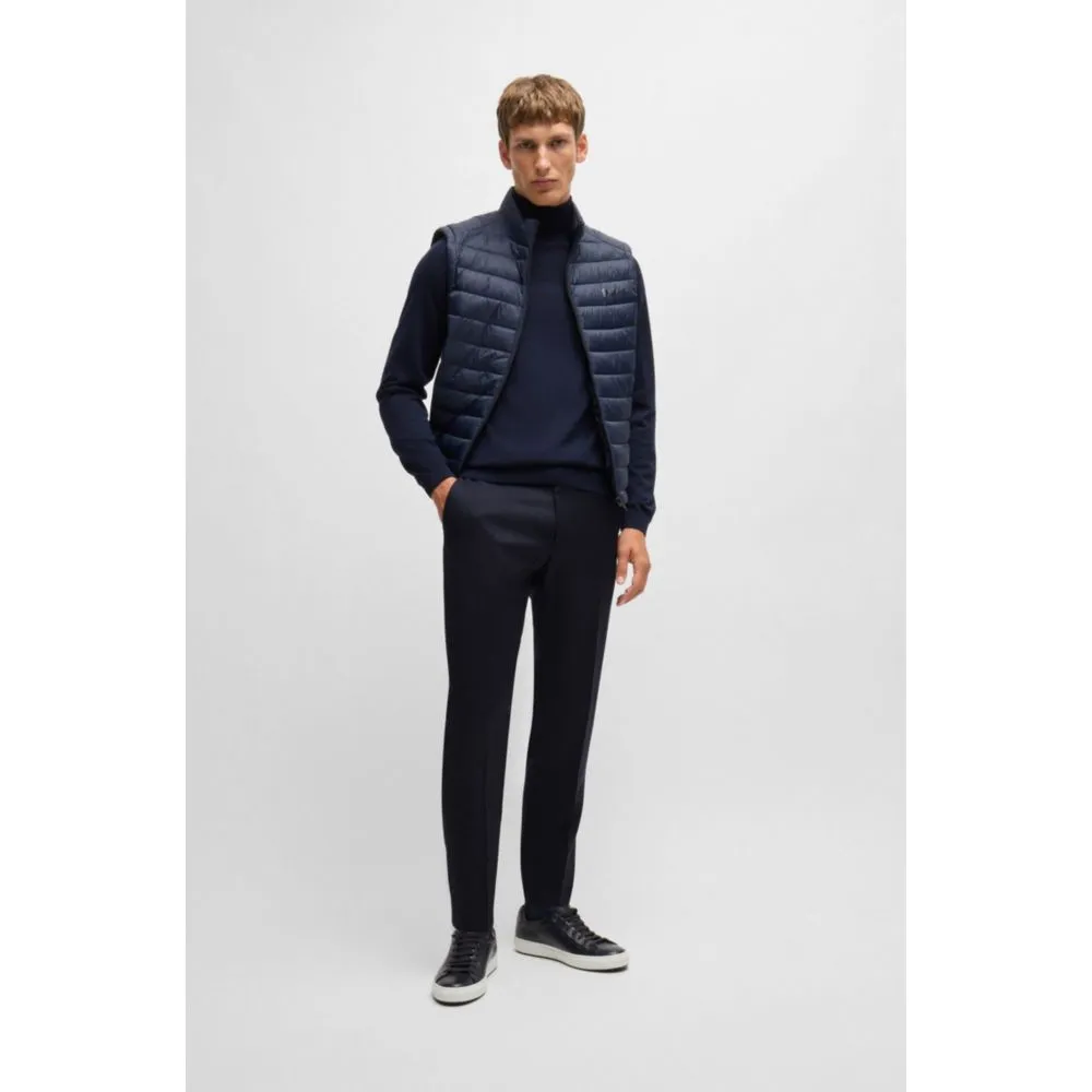 Drawstring trousers in virgin-wool serge