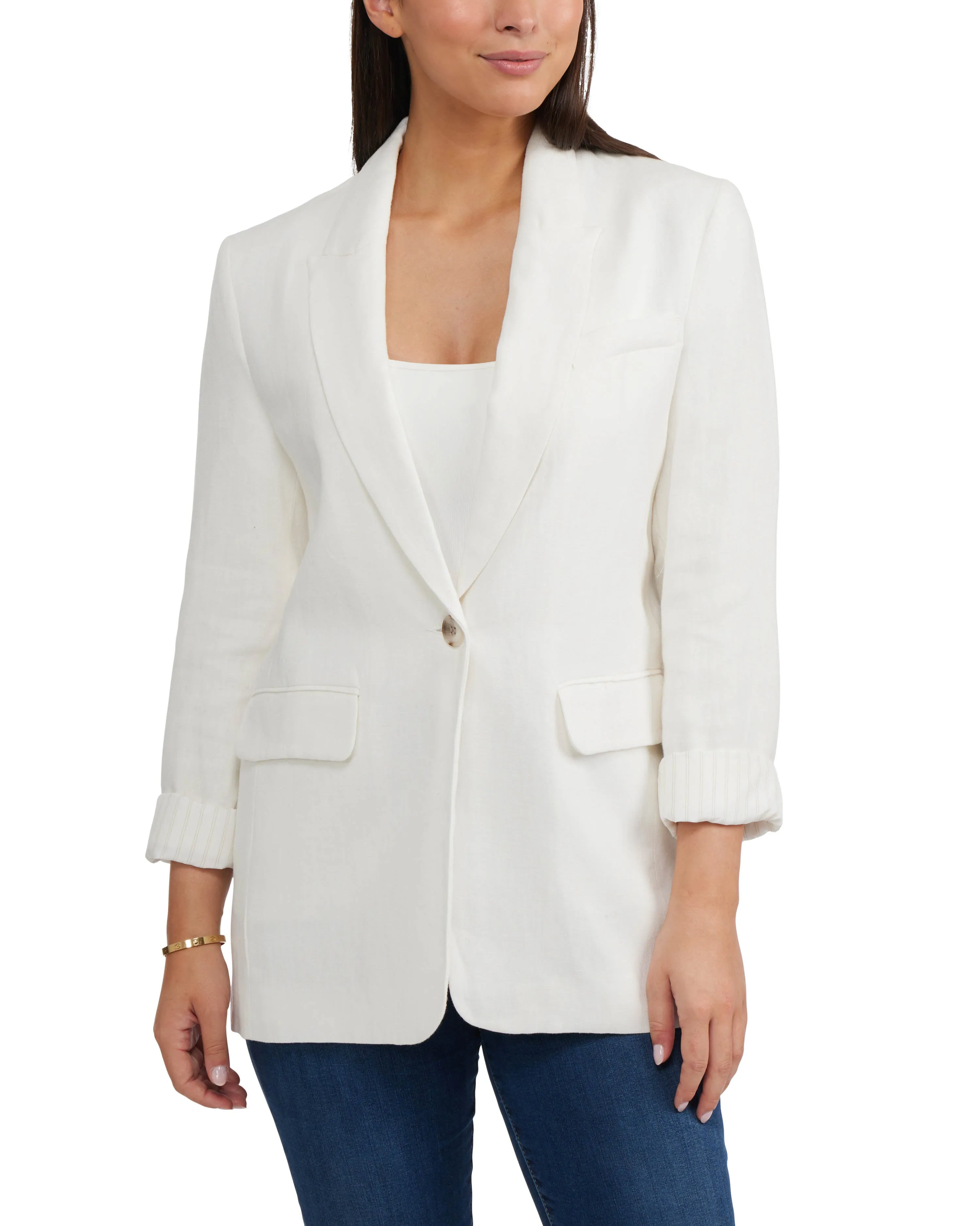 Ellen Tracy Women’s Blazer with Contrast Lining