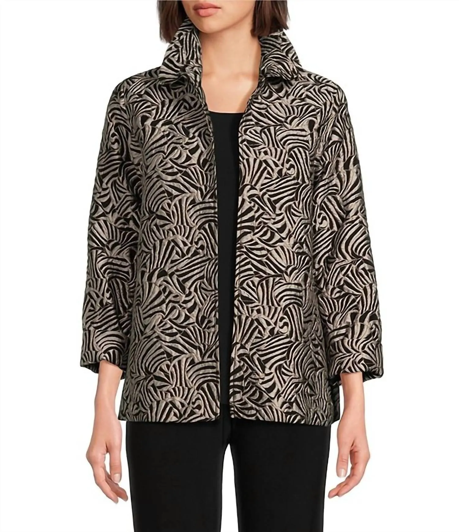 Exotic Elegance Jacket In Multi/black