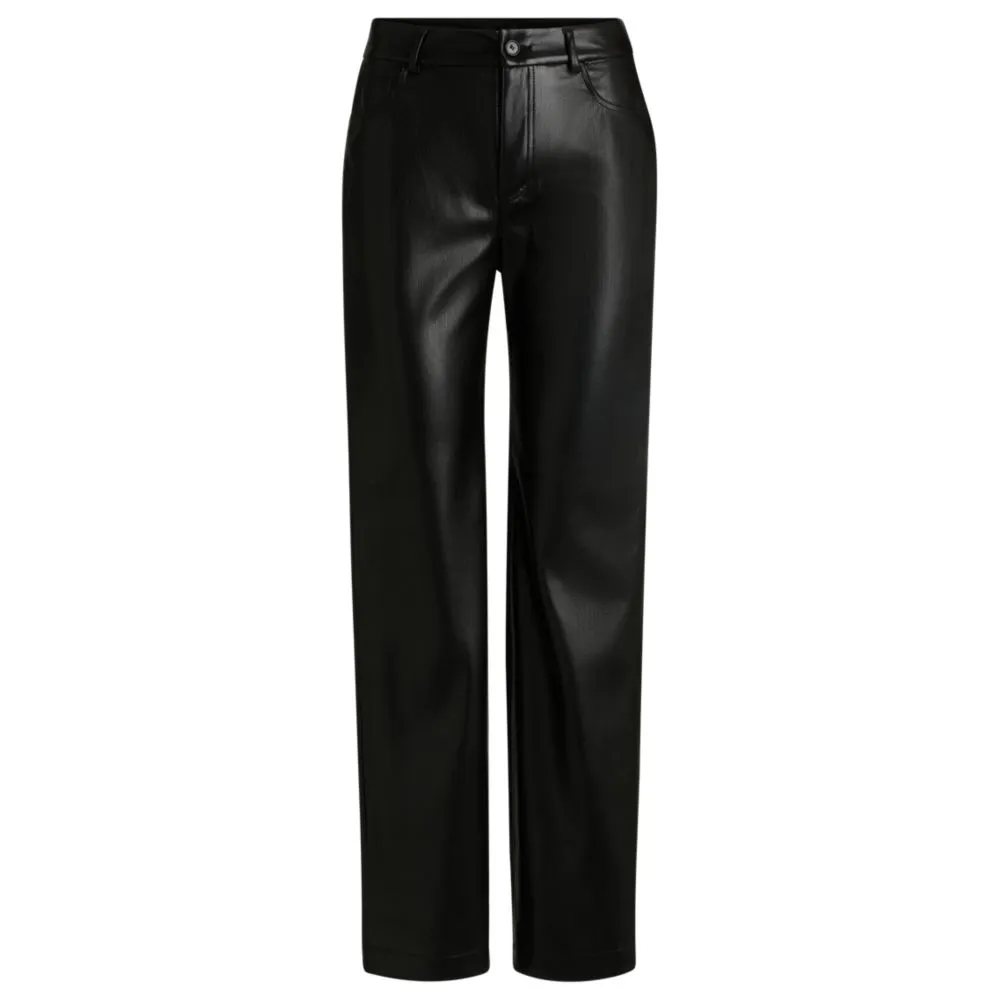 Five-pocket trousers in faux leather