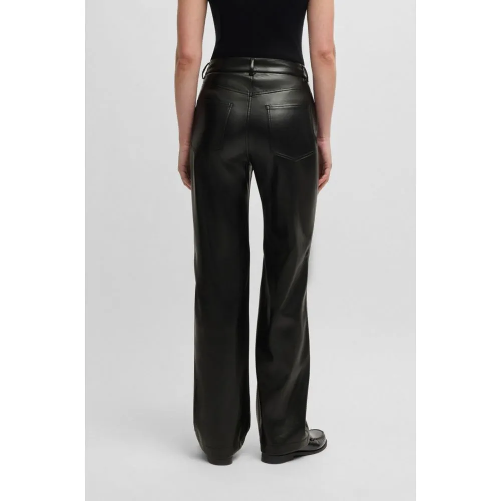 Five-pocket trousers in faux leather