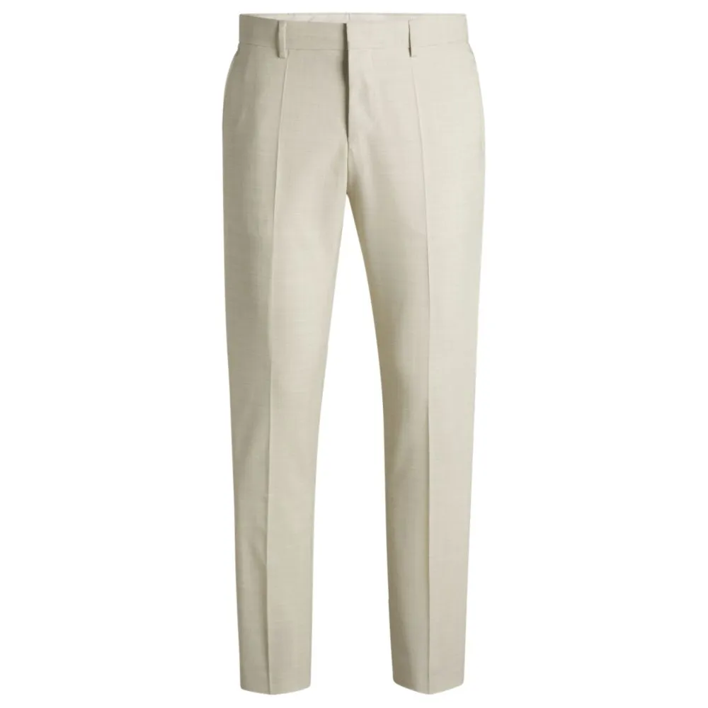 Formal trousers in a patterned virgin-wool blend