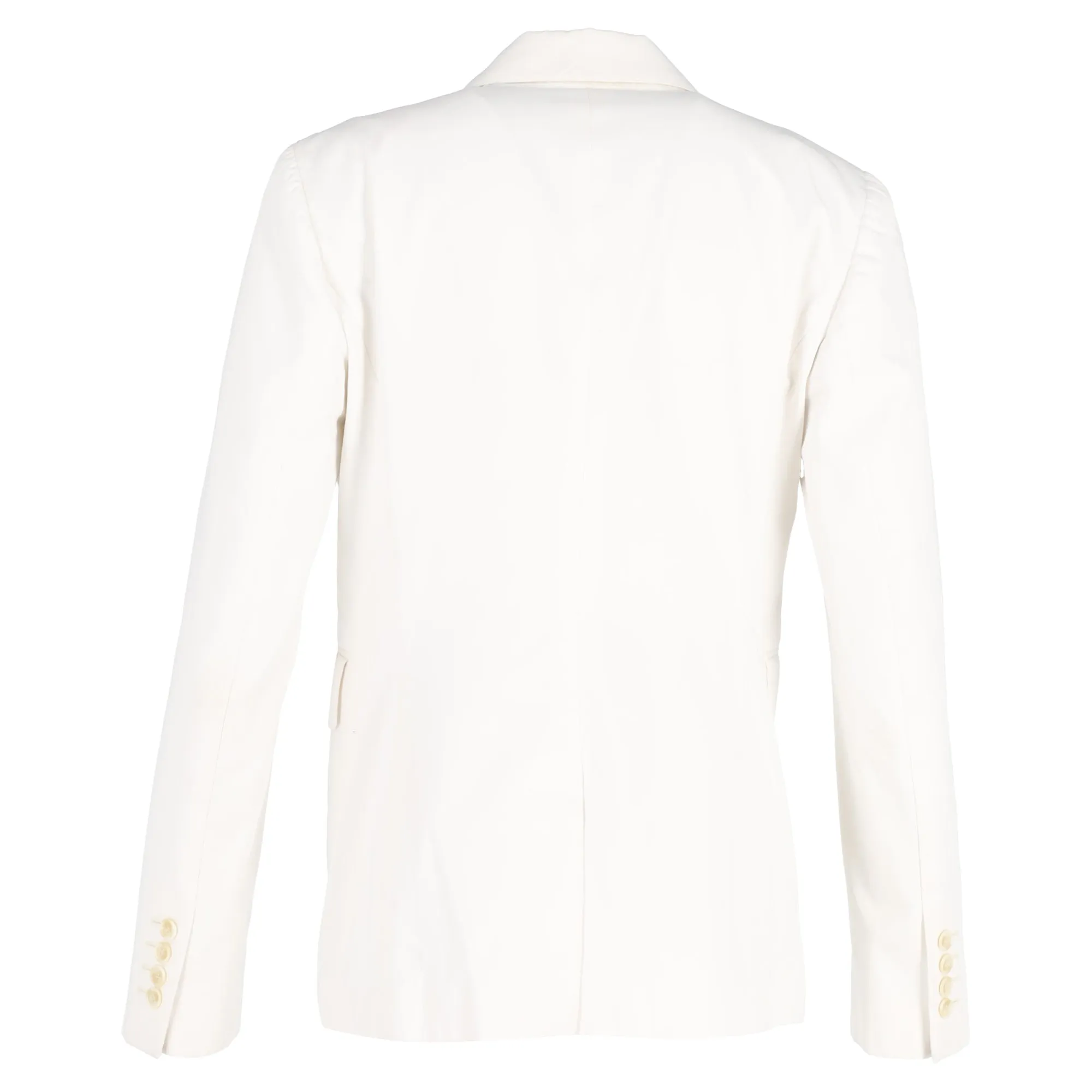 Gabriela Hearst Single-Breasted Blazer in White Wool