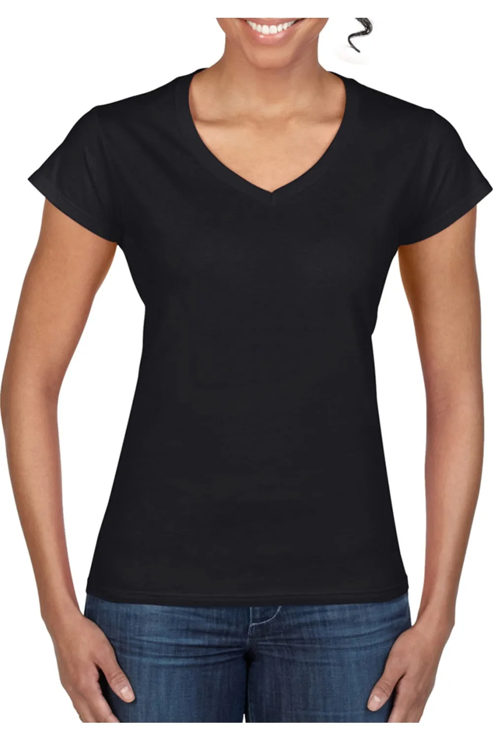 Gildan Ladies Soft Style Short Sleeve V-Neck T-Shirt