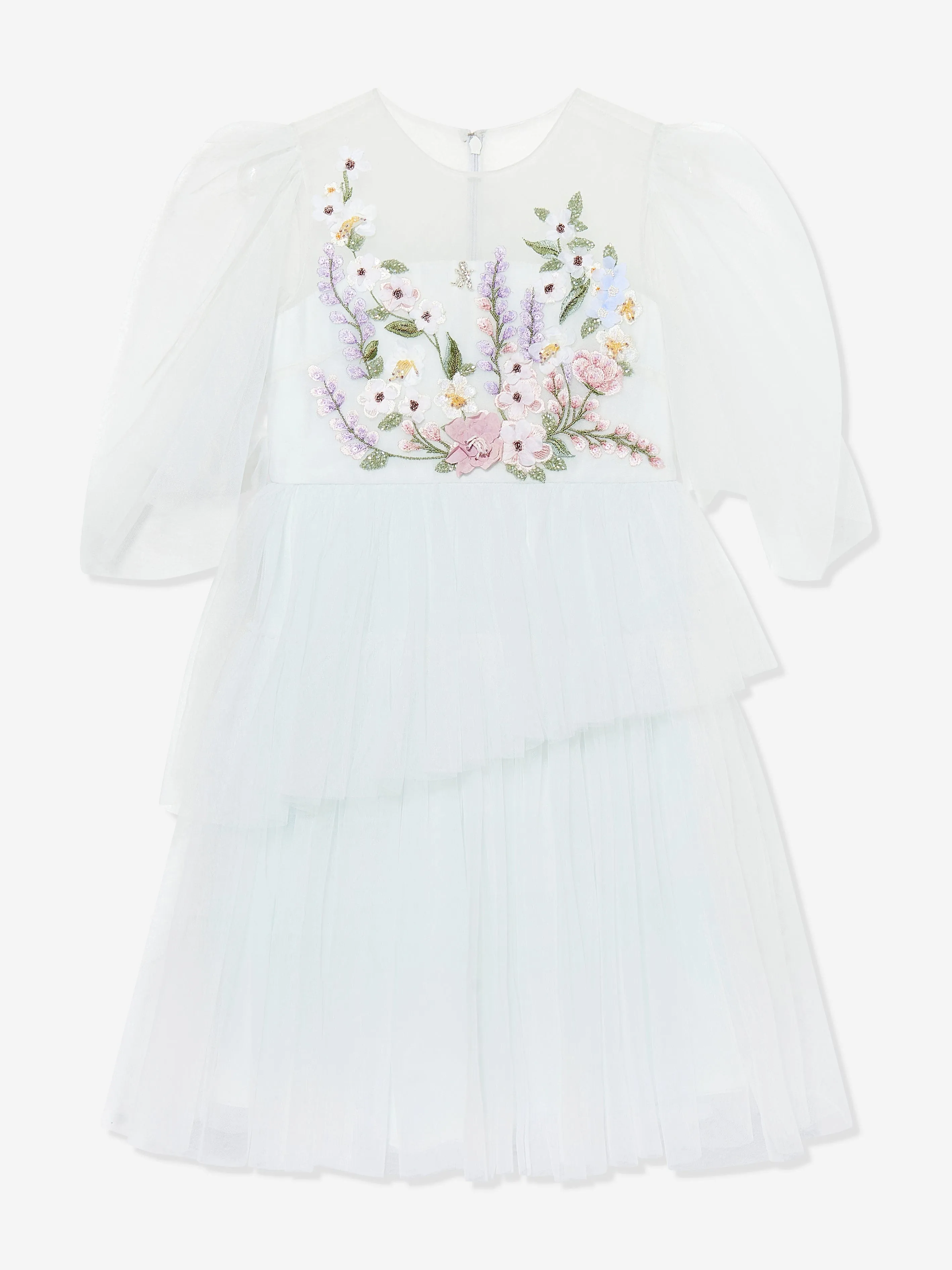 Girls Ariel Tulle Occasion Dress in Blue