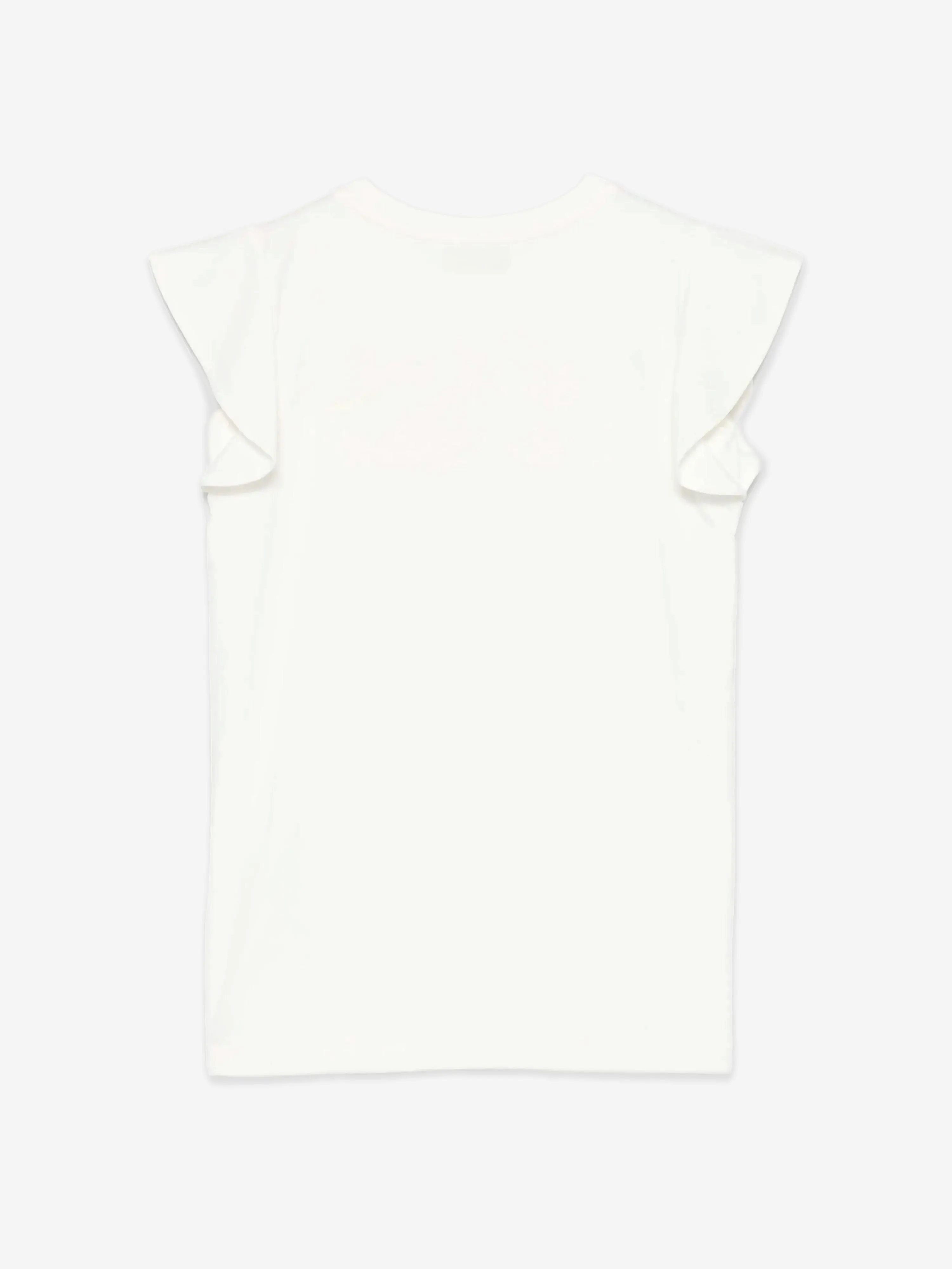 Girls Bear Logo Dress in Ivory