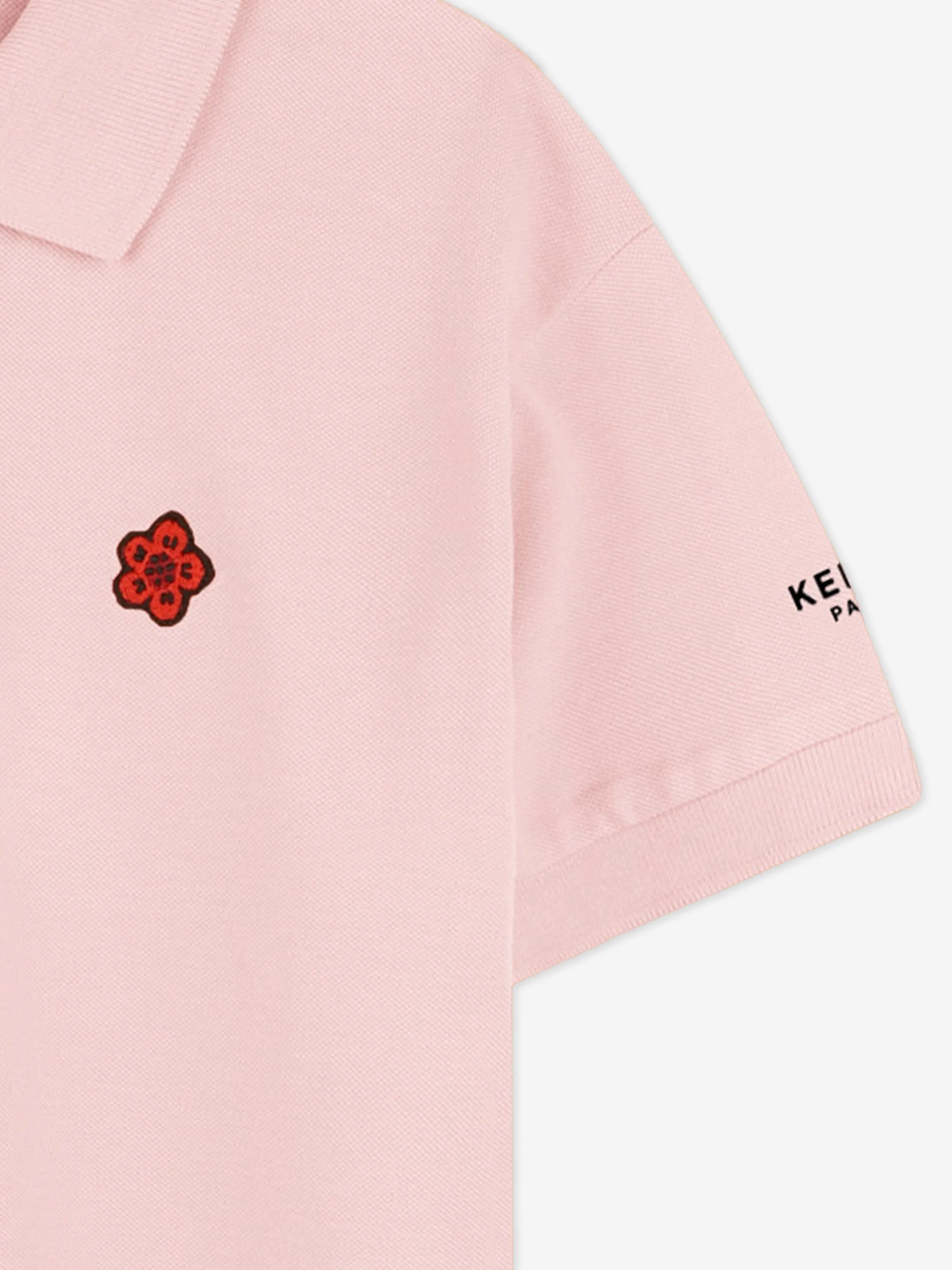 Girls Boke Flower Polo Dress in Pink