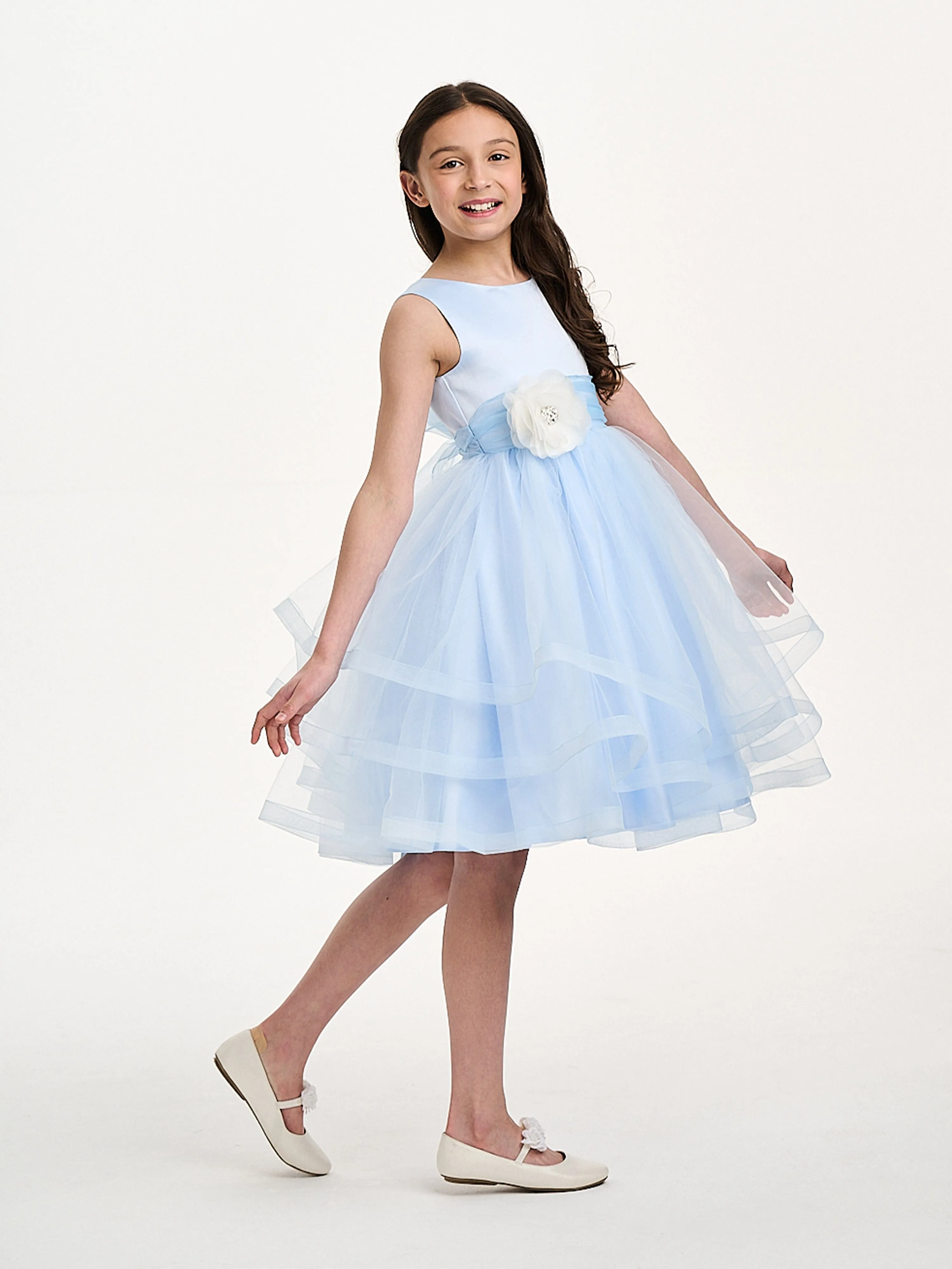 Girls Fairy Frost Dress in Blue