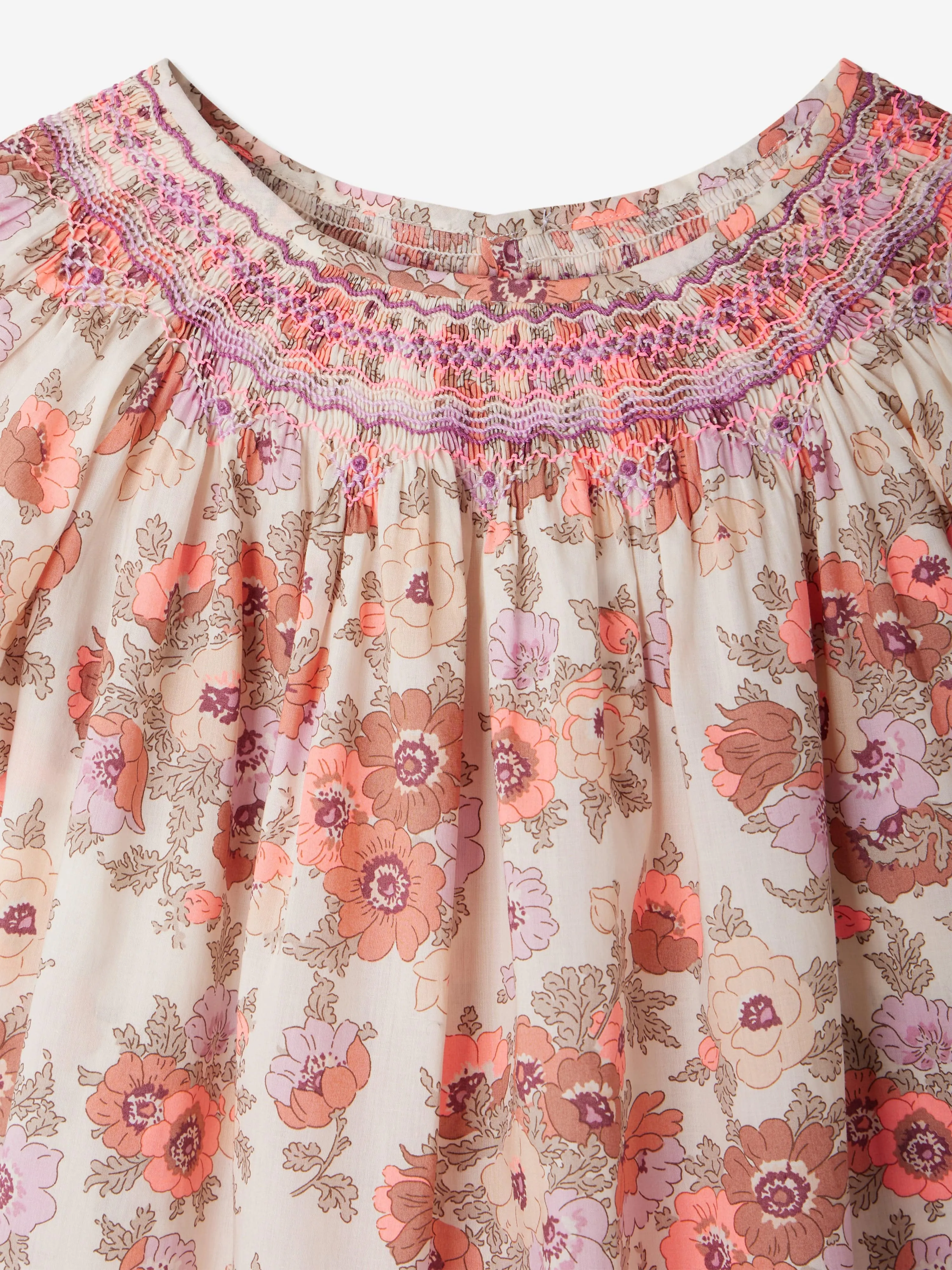 Girls Floral Arlene Dress in Pink